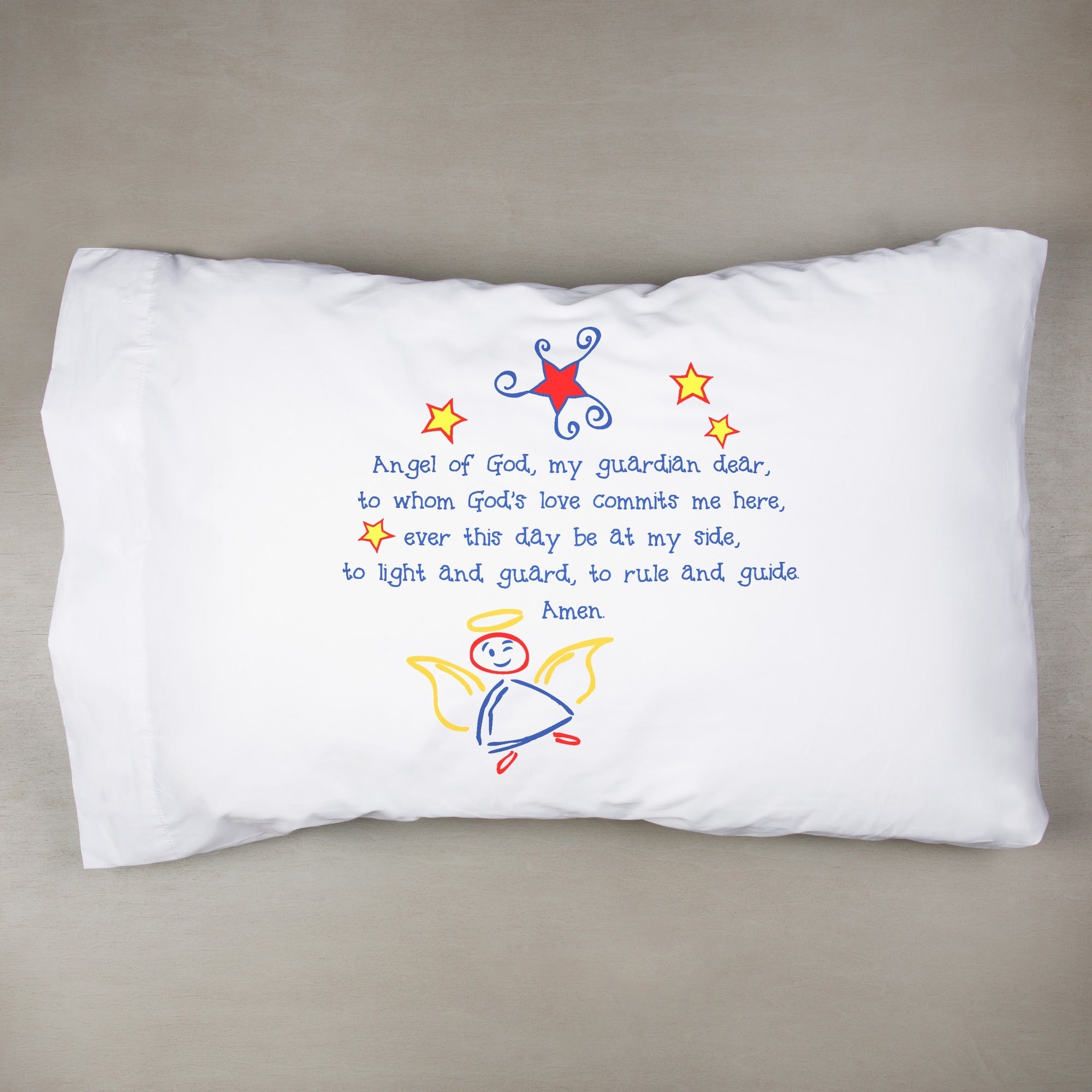 Guardian Angel Pillowcase - Primary Colors