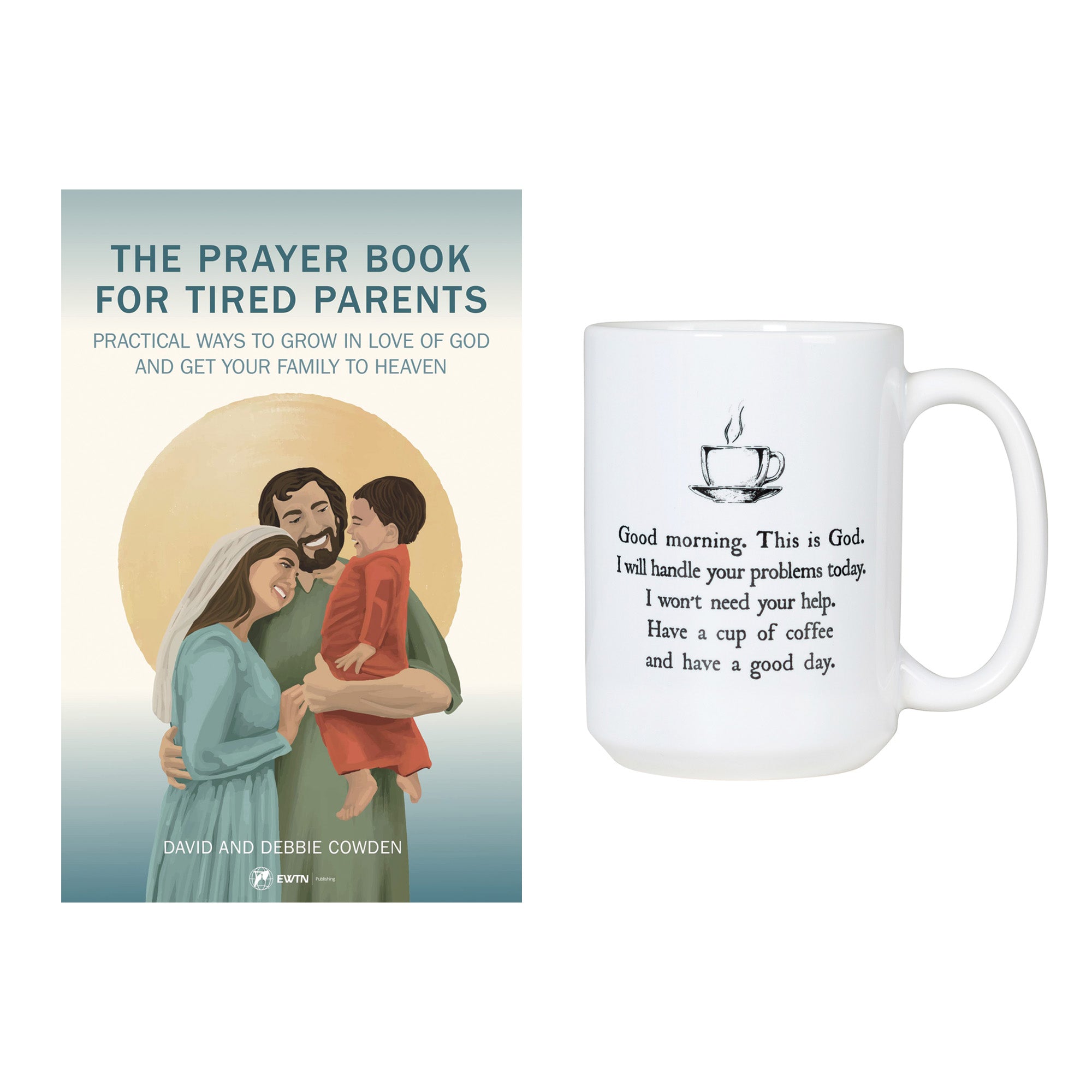 The Prayer Book for Tired Parents & Good Morning from God Coffee Mug Set