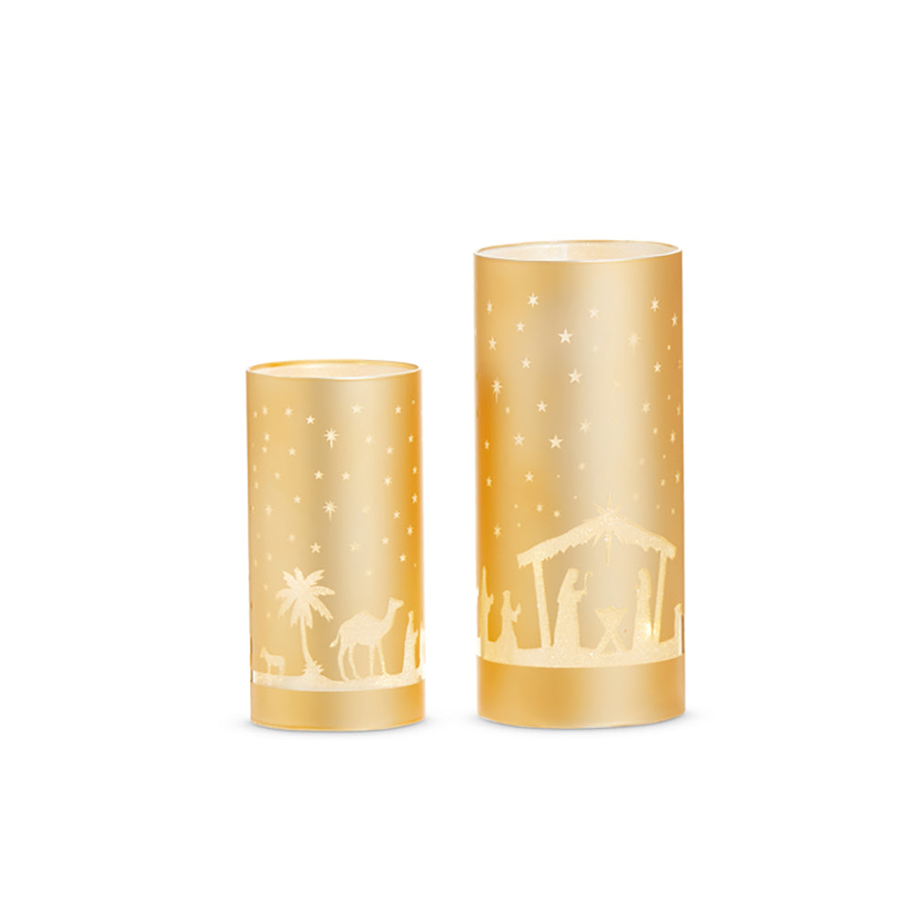 Golden Nativity Lanterns - 2 Pieces
