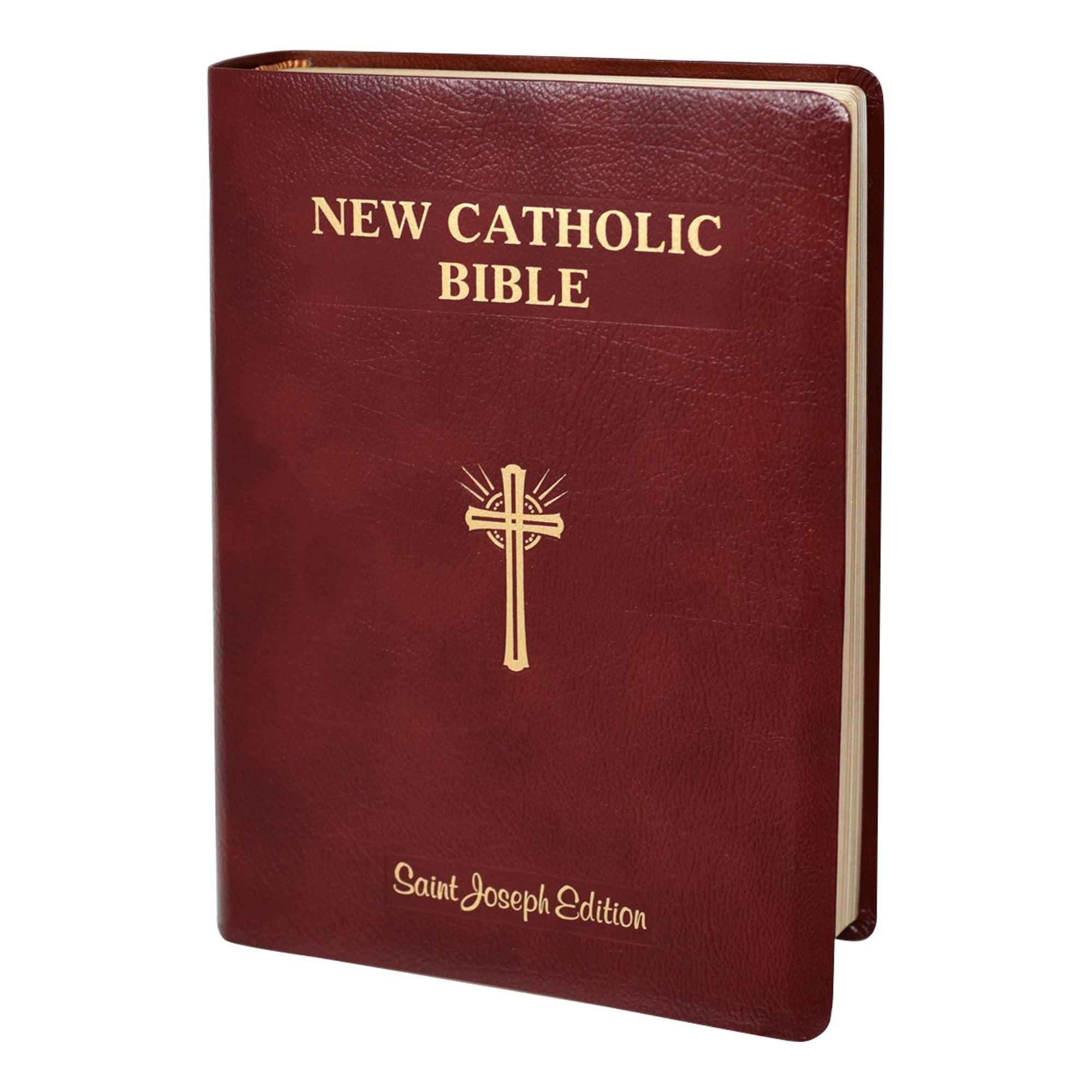 New Catholic Bible - St. Joseph Edition- Burgundy Bonded Leather Giant Type
