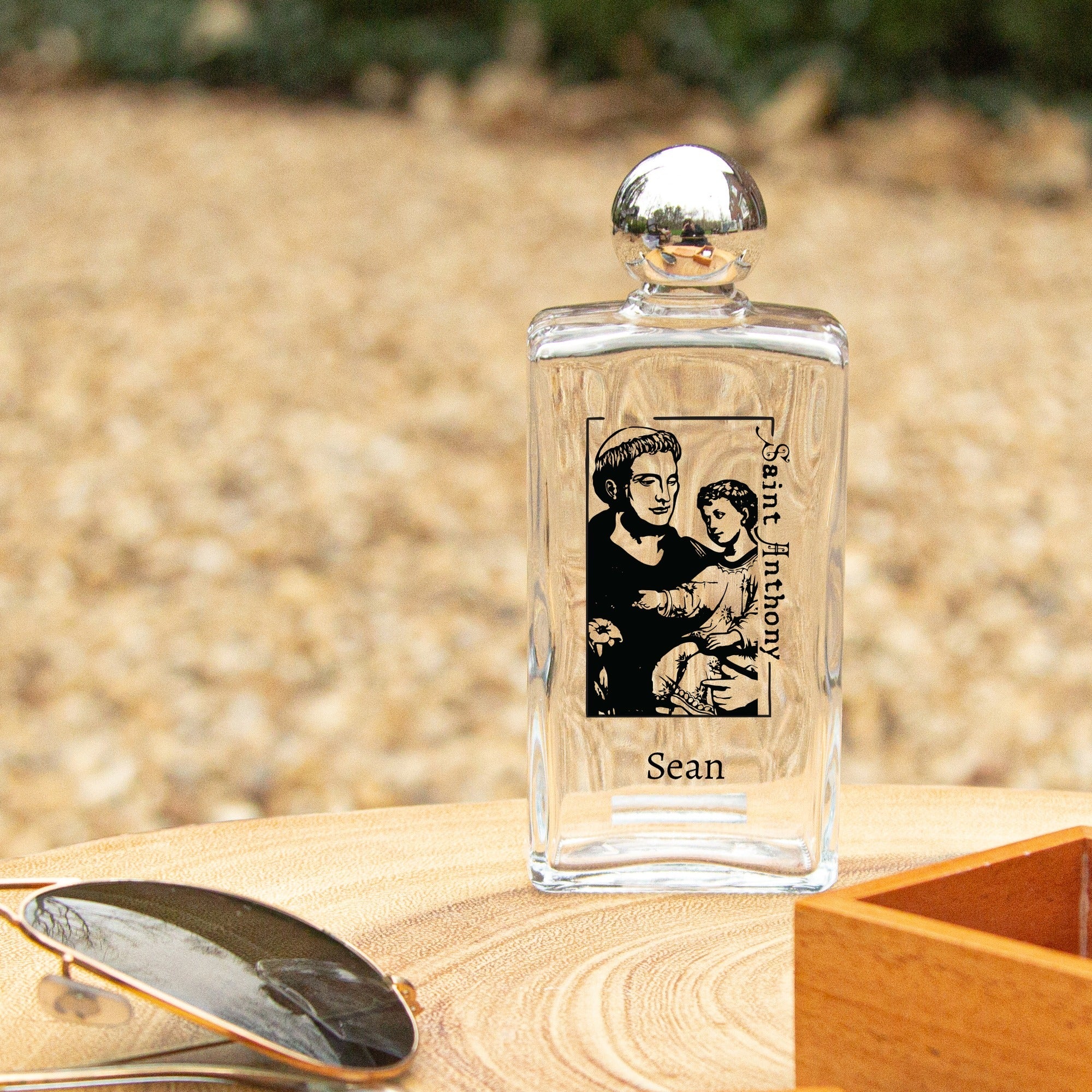 Personalized St. Anthony Holy Water Bottle