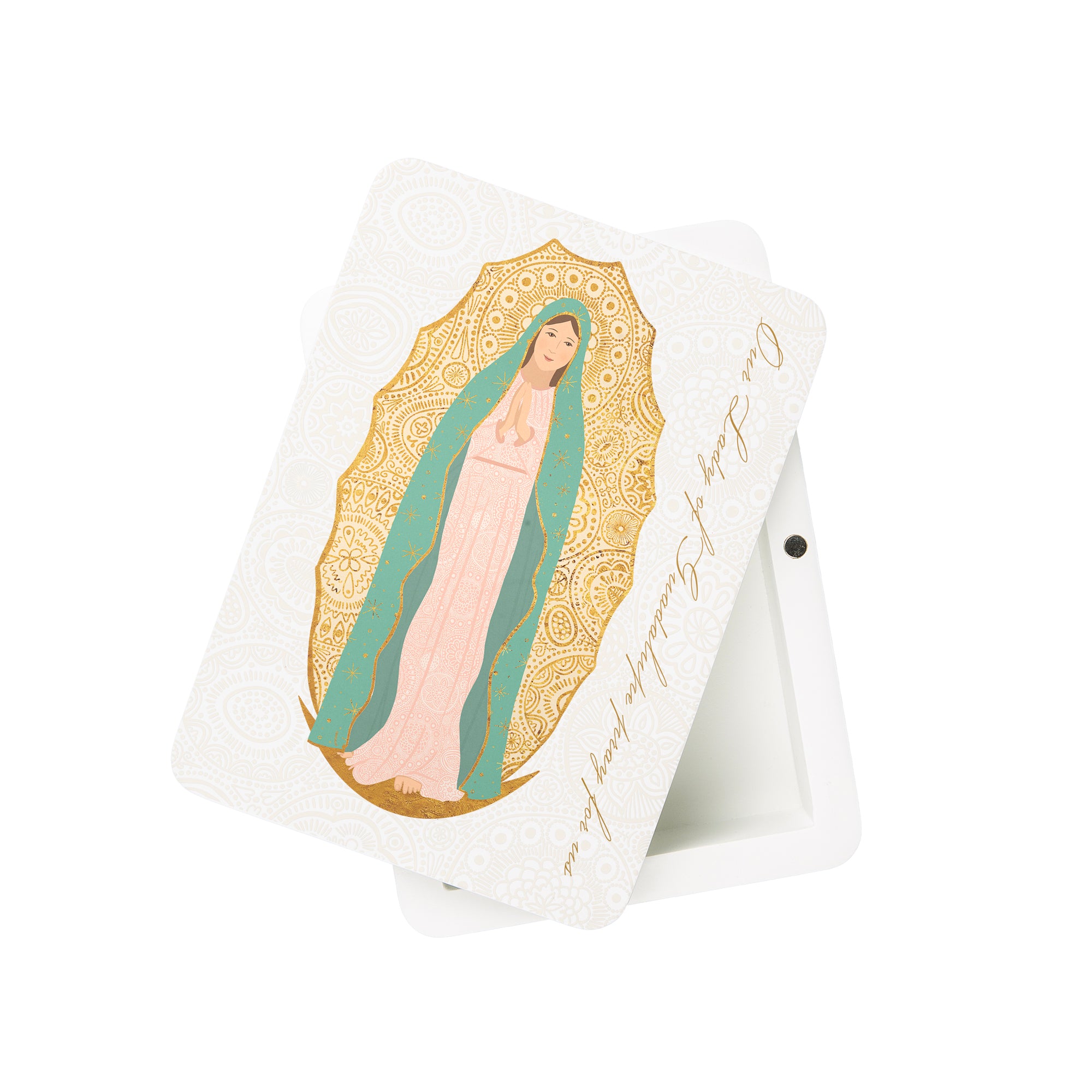 Our Lady of Guadalupe Toile Rosary Keepsake Box