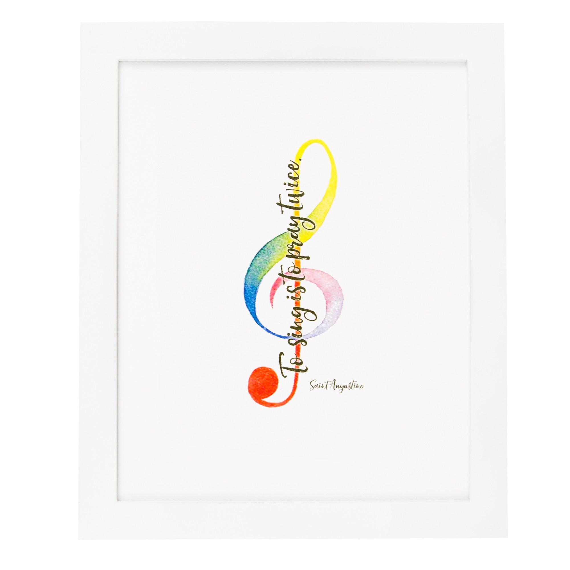 To Sing Is To Pray Twice - St Augustine Framed Print