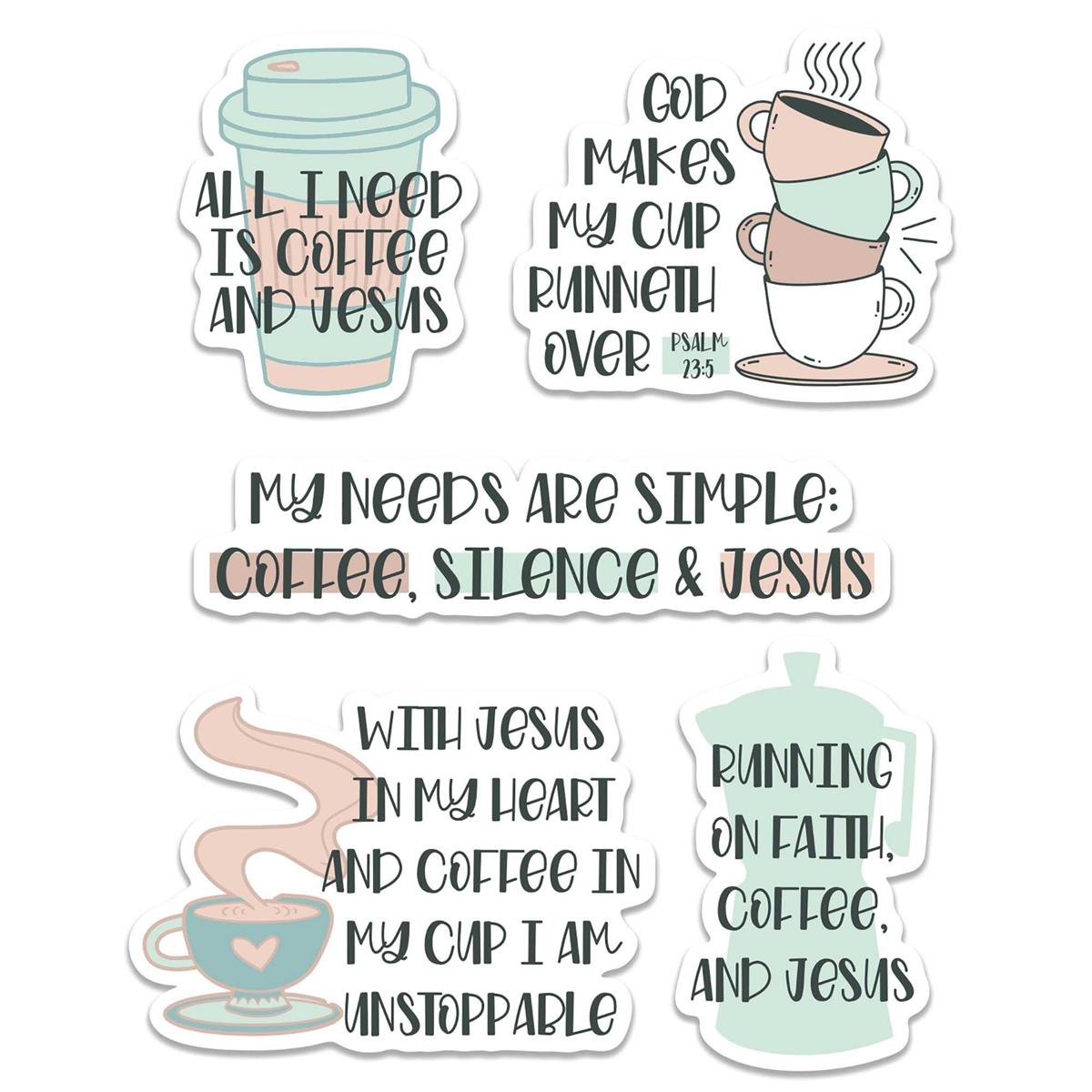 Coffee & Jesus Sticker Set