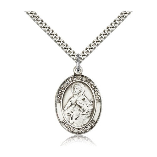 Sterling Silver St. Maria Goretti Pendant w/ chain