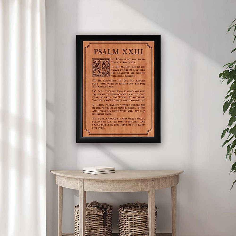 Psalm 23 Ornate Carved Wall Art - 36" x 28"