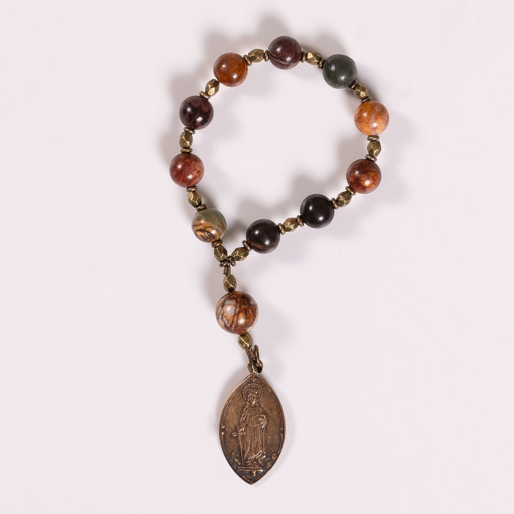 St. Dymphna Anxiety/Depression Decade Rosary with Card | The