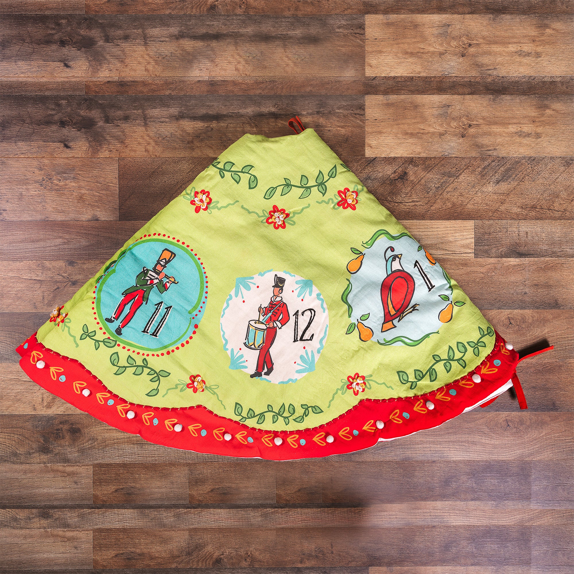 12 Days of Christmas Embroidered Tree Skirt