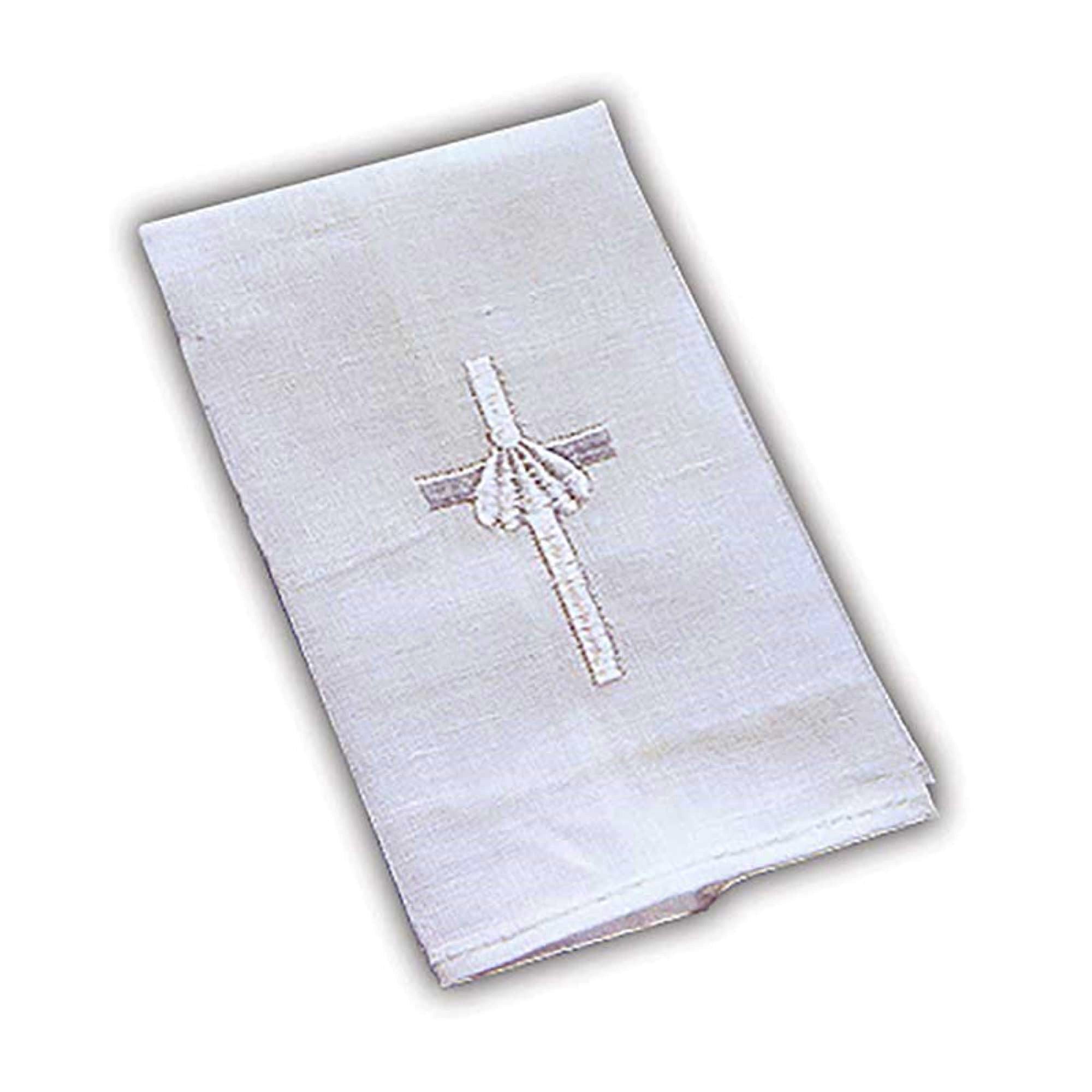 Cross Shell Baptism White Napkin - 4PK