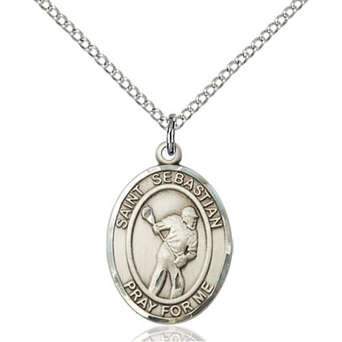 Sterling Silver St. Sebastian Pendant/LaCrosse