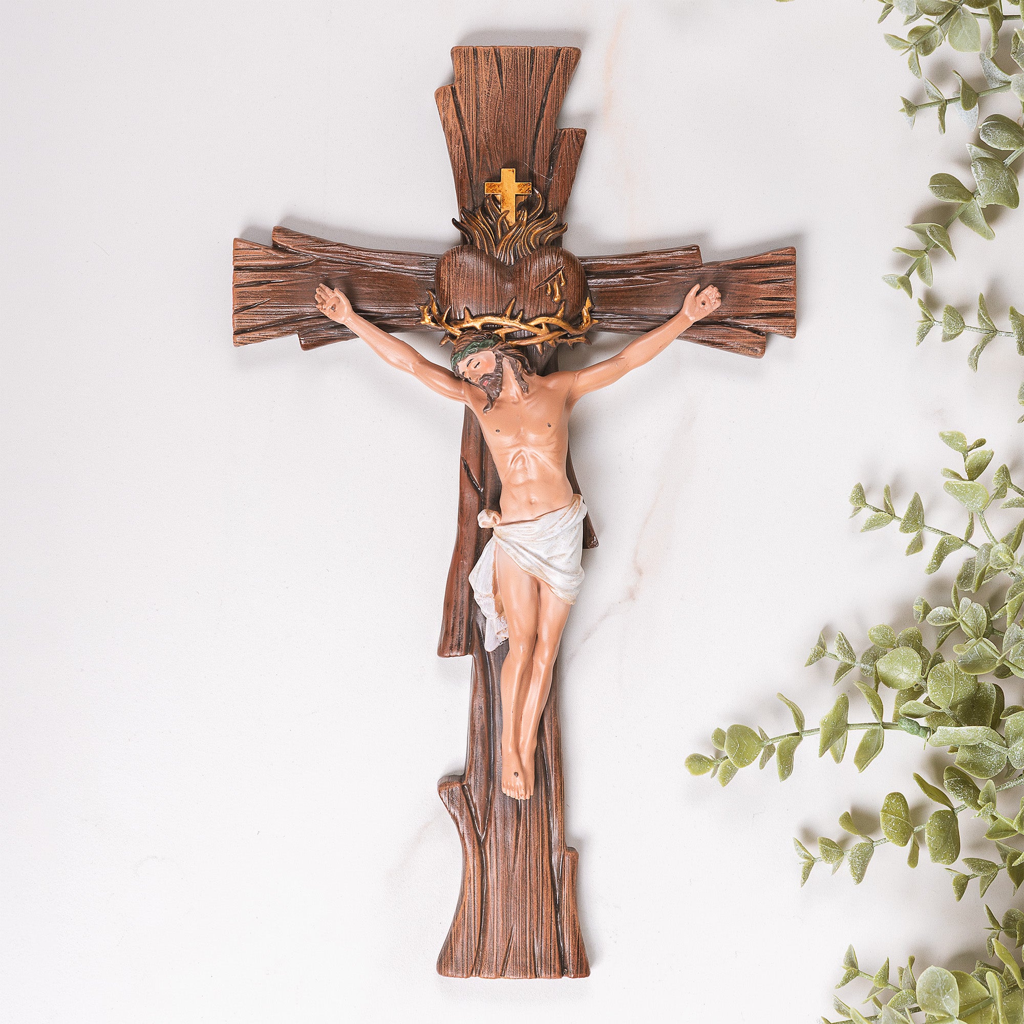 Sacred Heart Crucifix - 13"