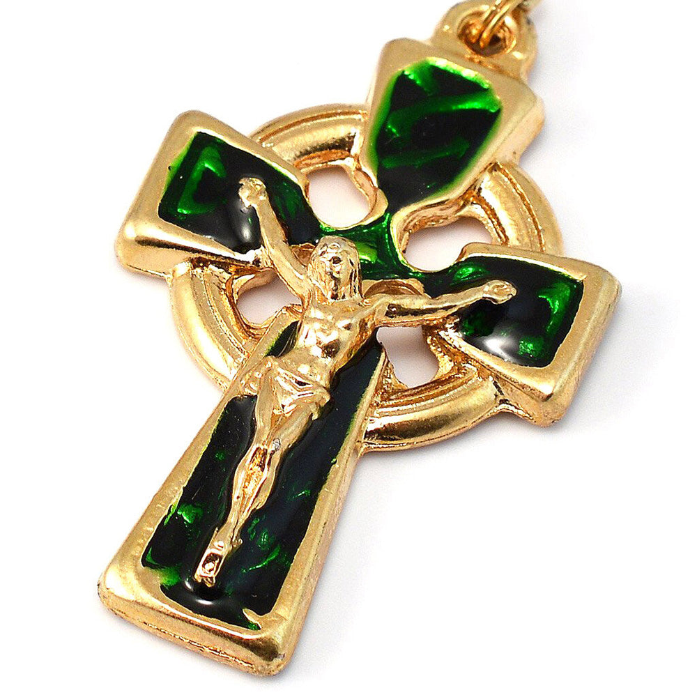 Our Lady of Knock Emerald & Gold Rosary
