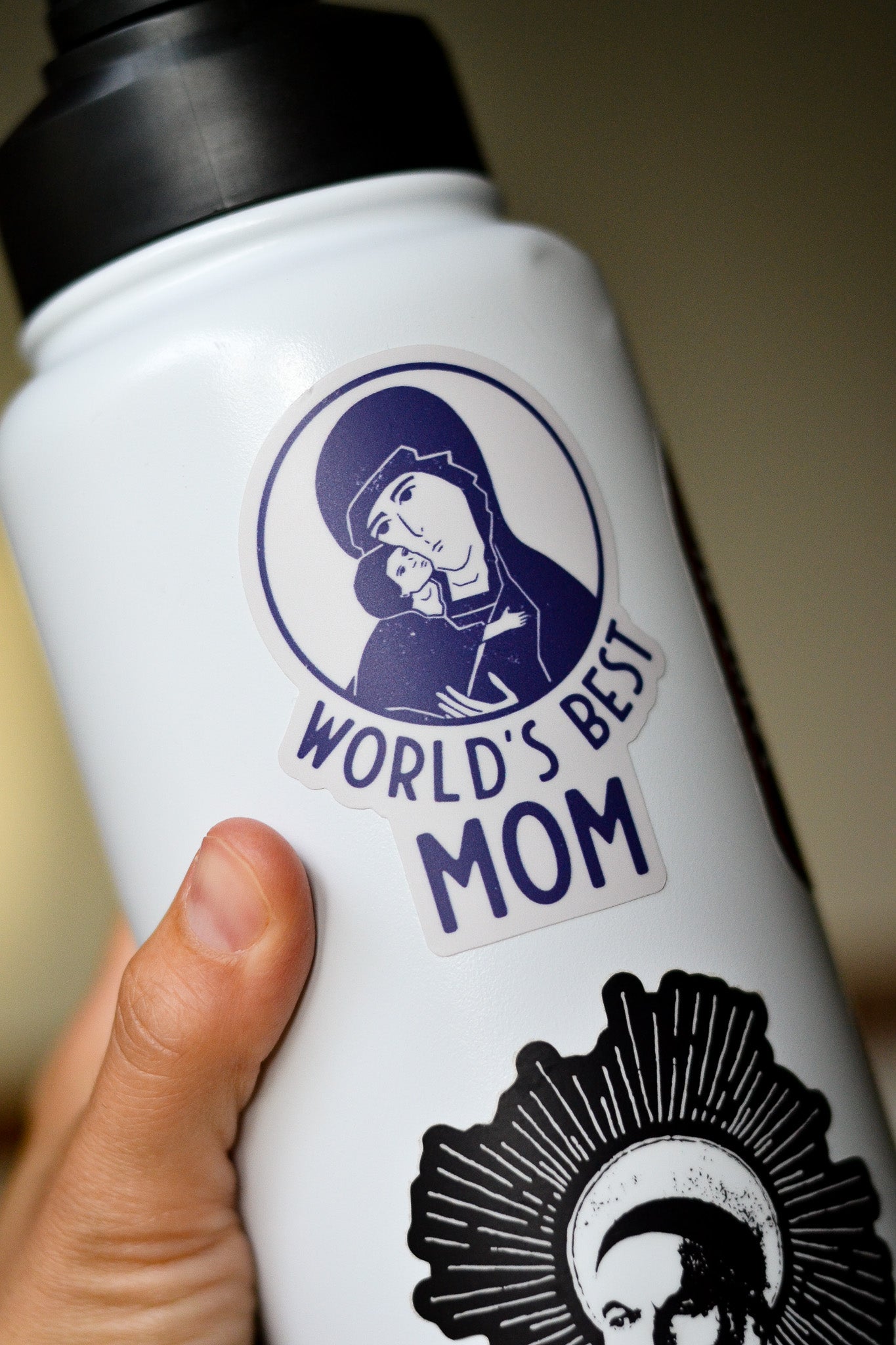World's Best Mom Blessed Mother Vinyl Sticker
