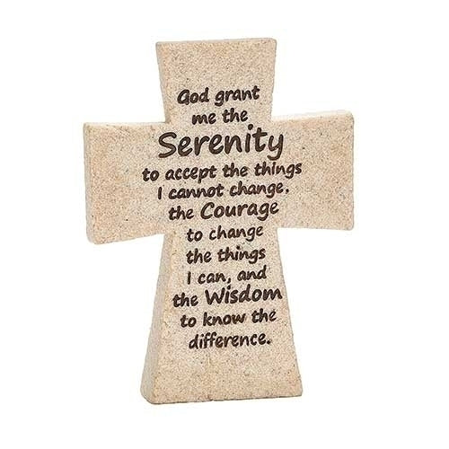 Serenity Prayer Standing Cross - 4.25"