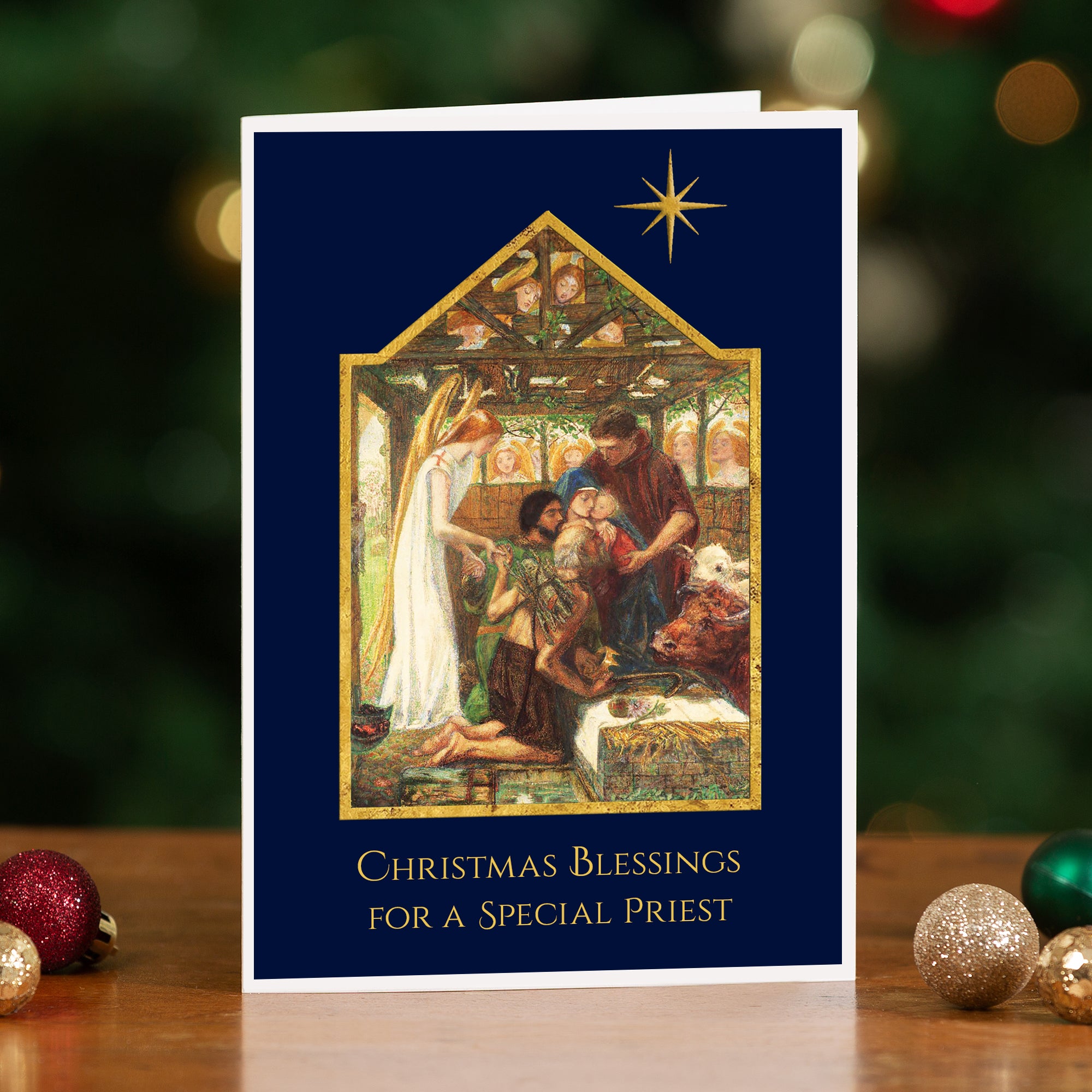 Christmas Blessings for a Special Priest Christmas Card