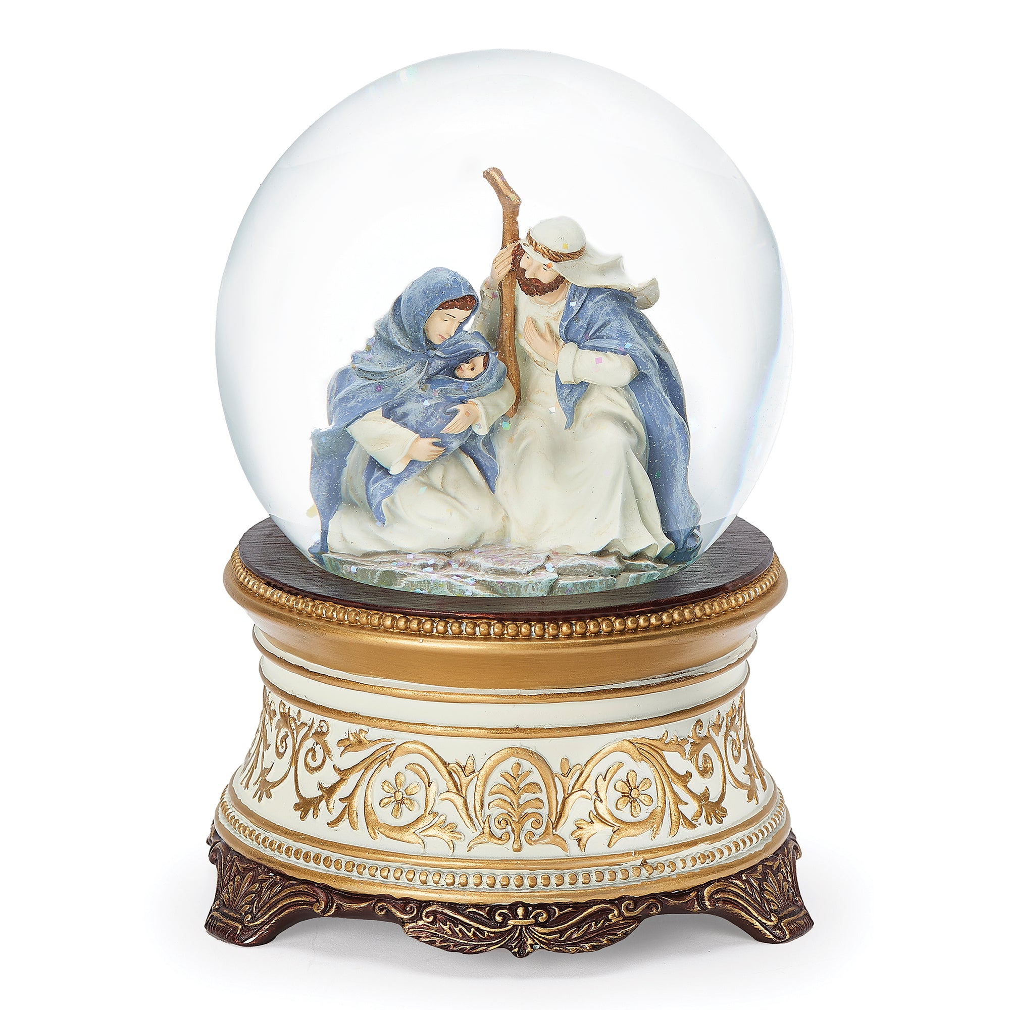 Away in a Manger Holy Family Water Globe - 5.75"