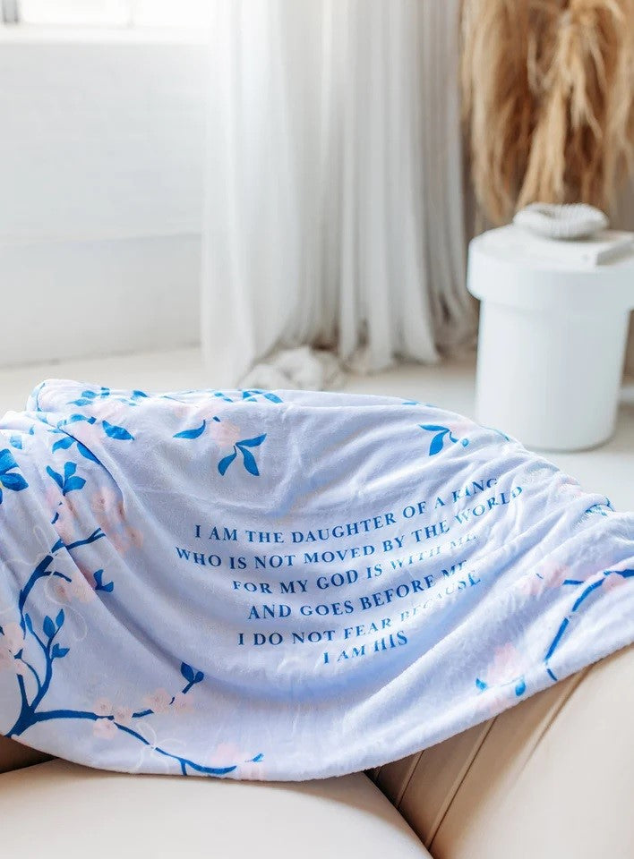Daughter of the King Fleece Throw Blanket