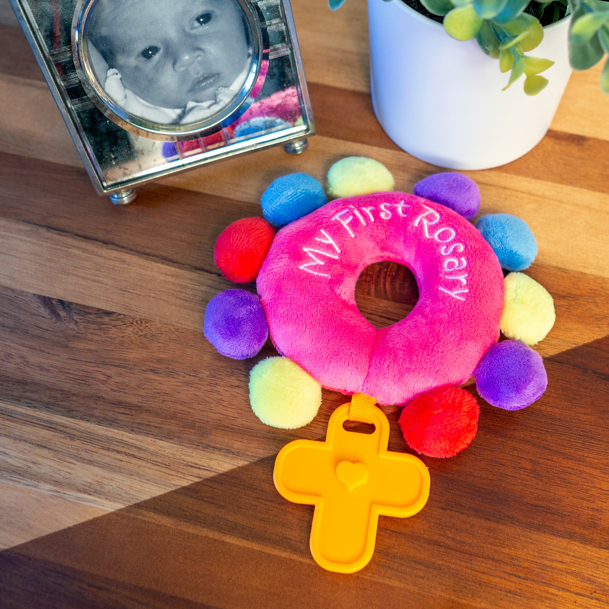 Pink My First Rosary Plush Toy