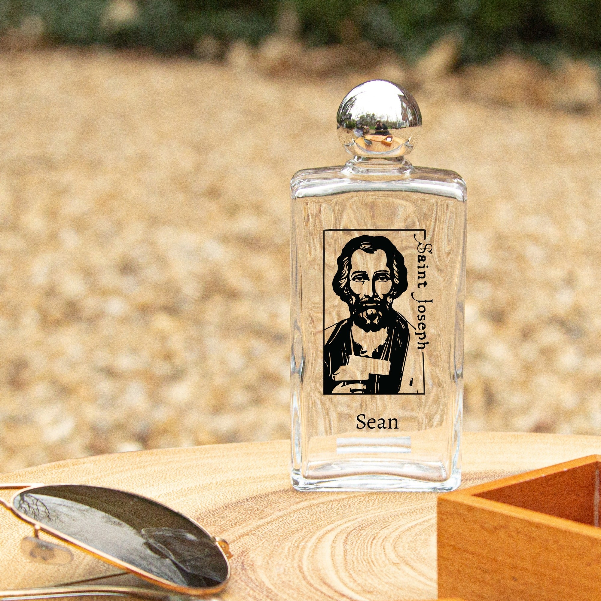 Personalized St. Joseph Holy Water Bottle