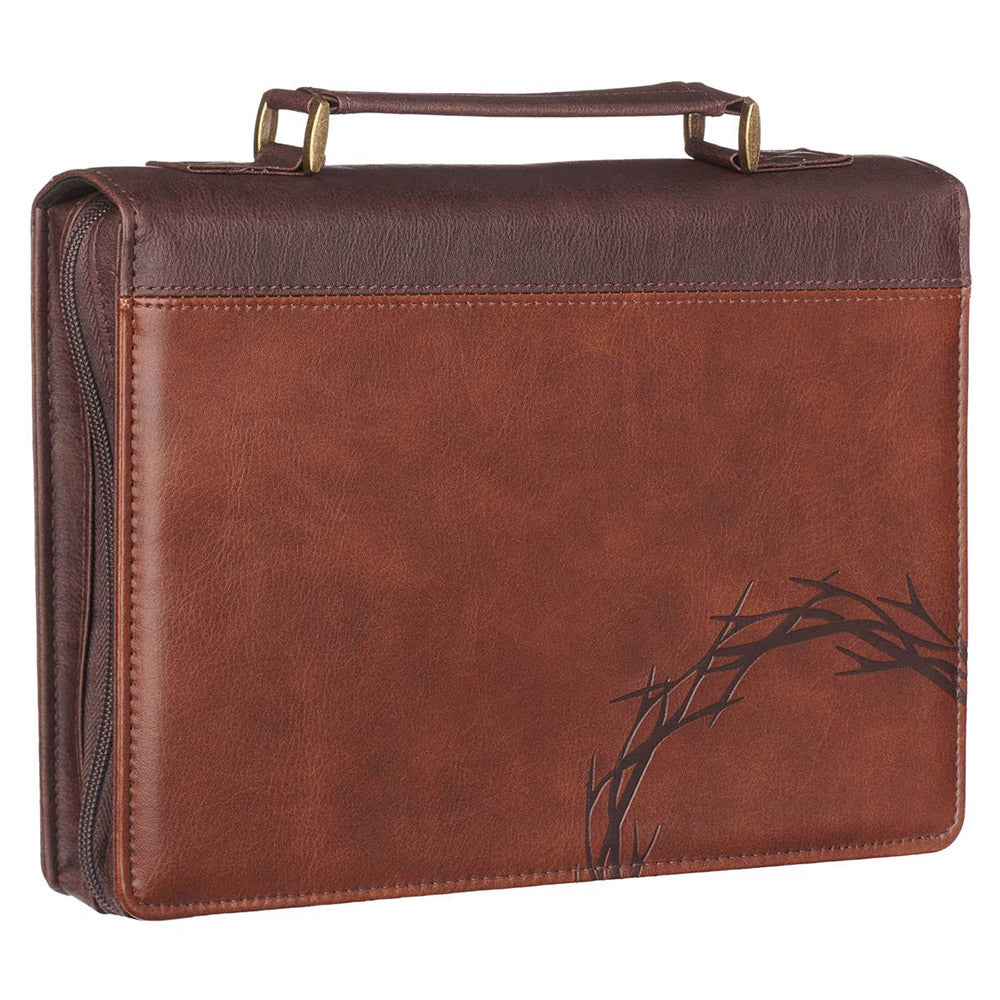Crown of Thorns Brown Leatherette Bible Cover