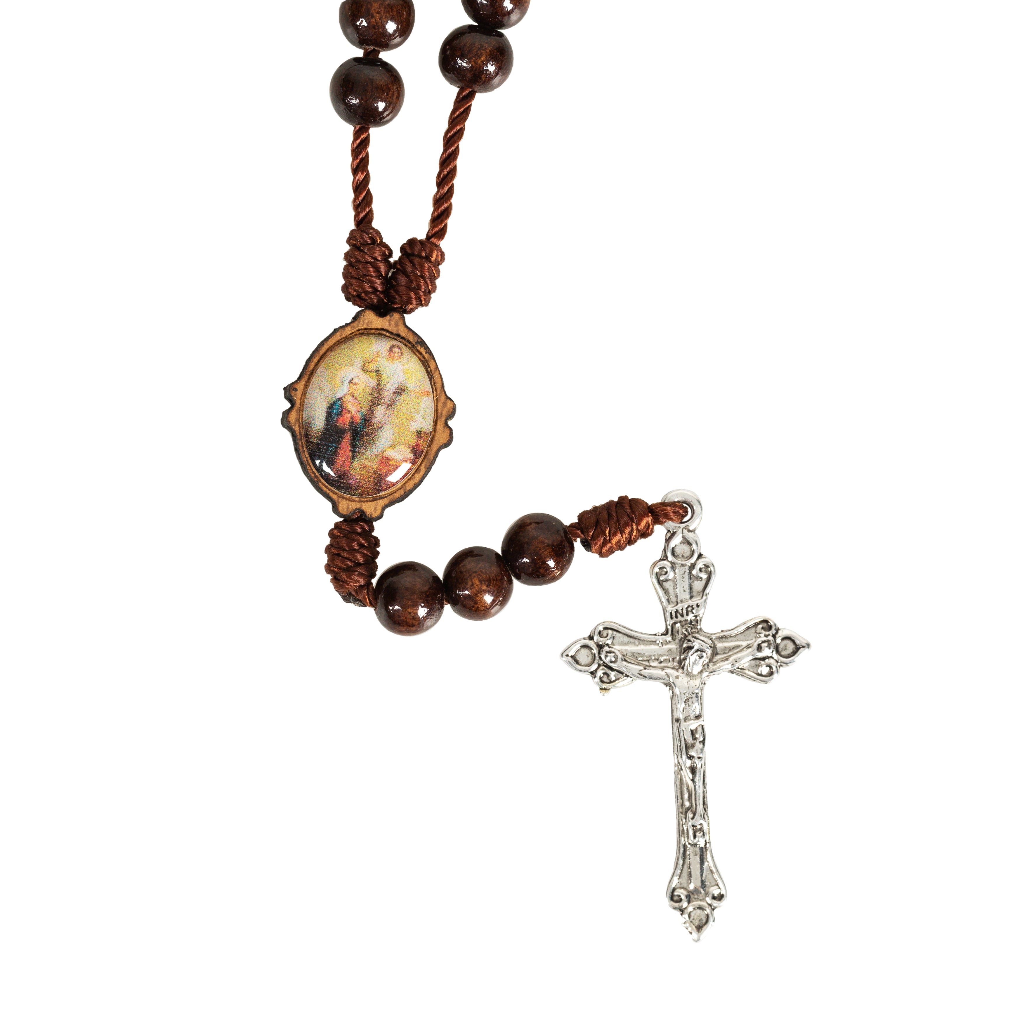 Brown Wood Rosary for St. Joseph