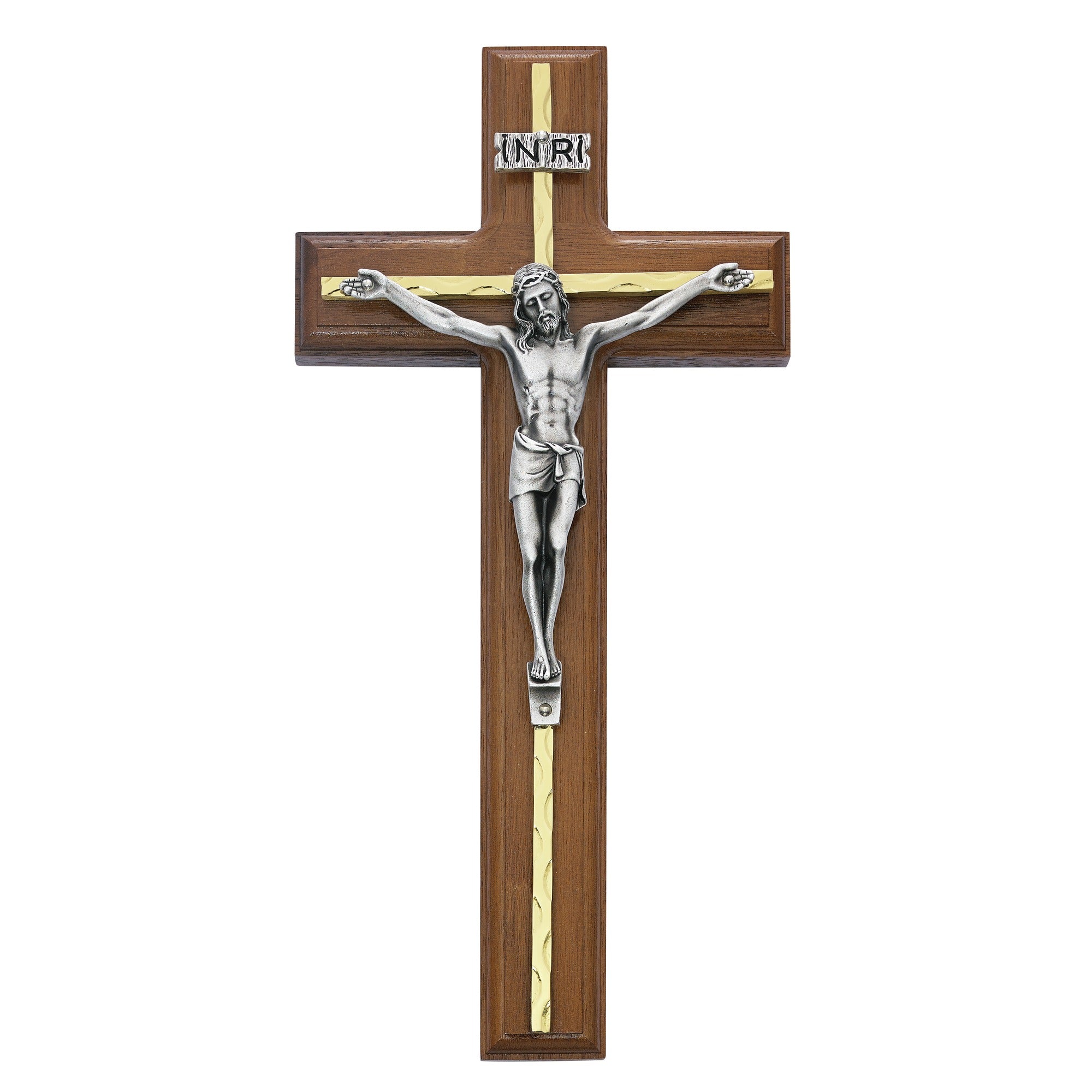 Walnut Stain Crucifix 10" - 2006803