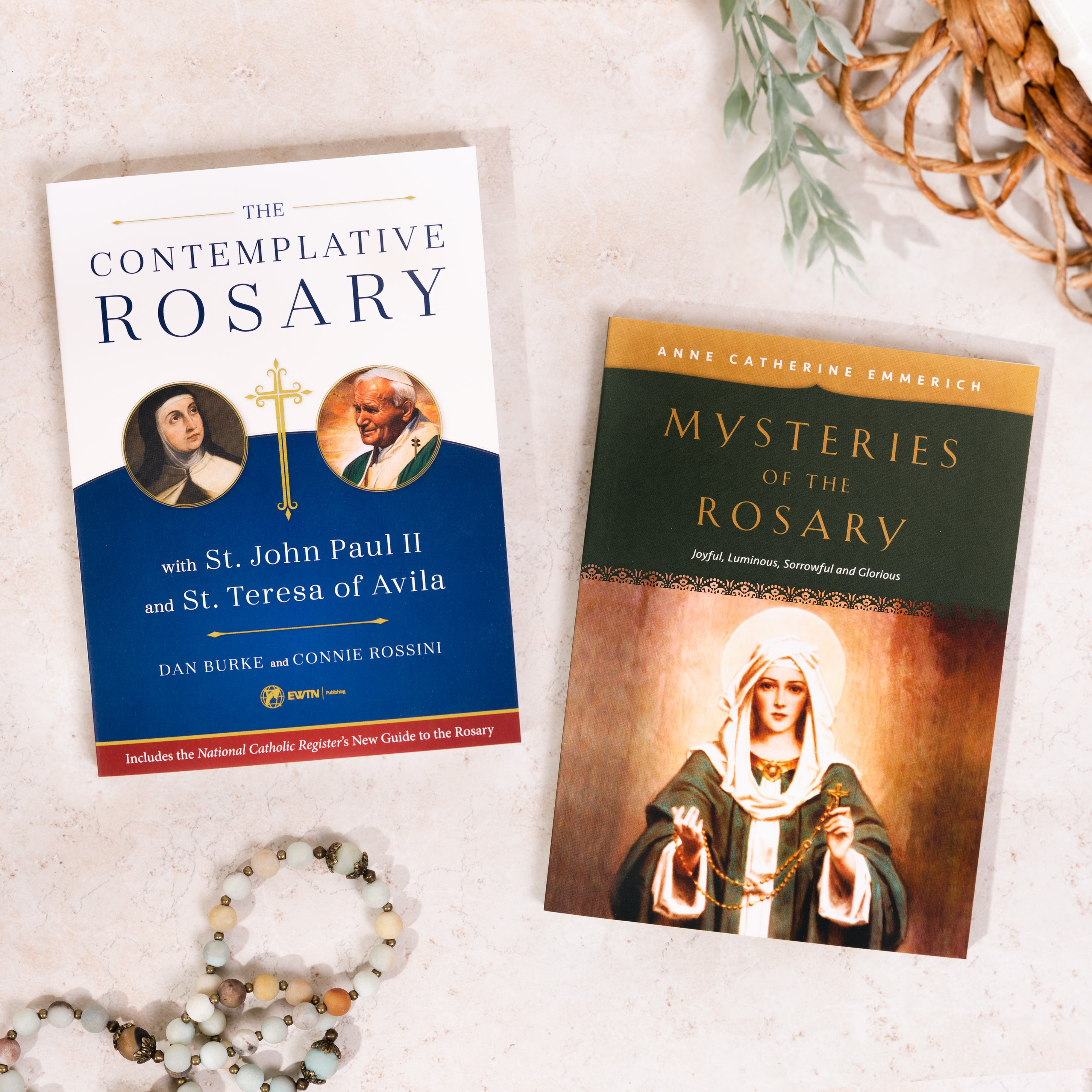 The Contemplative Rosary with St. John Paul II and St. Teresa of Avila & Mysteries of the Rosary - Joyful, Luminous, Sorrowful and Glorious Mysteries (2 Book Set)