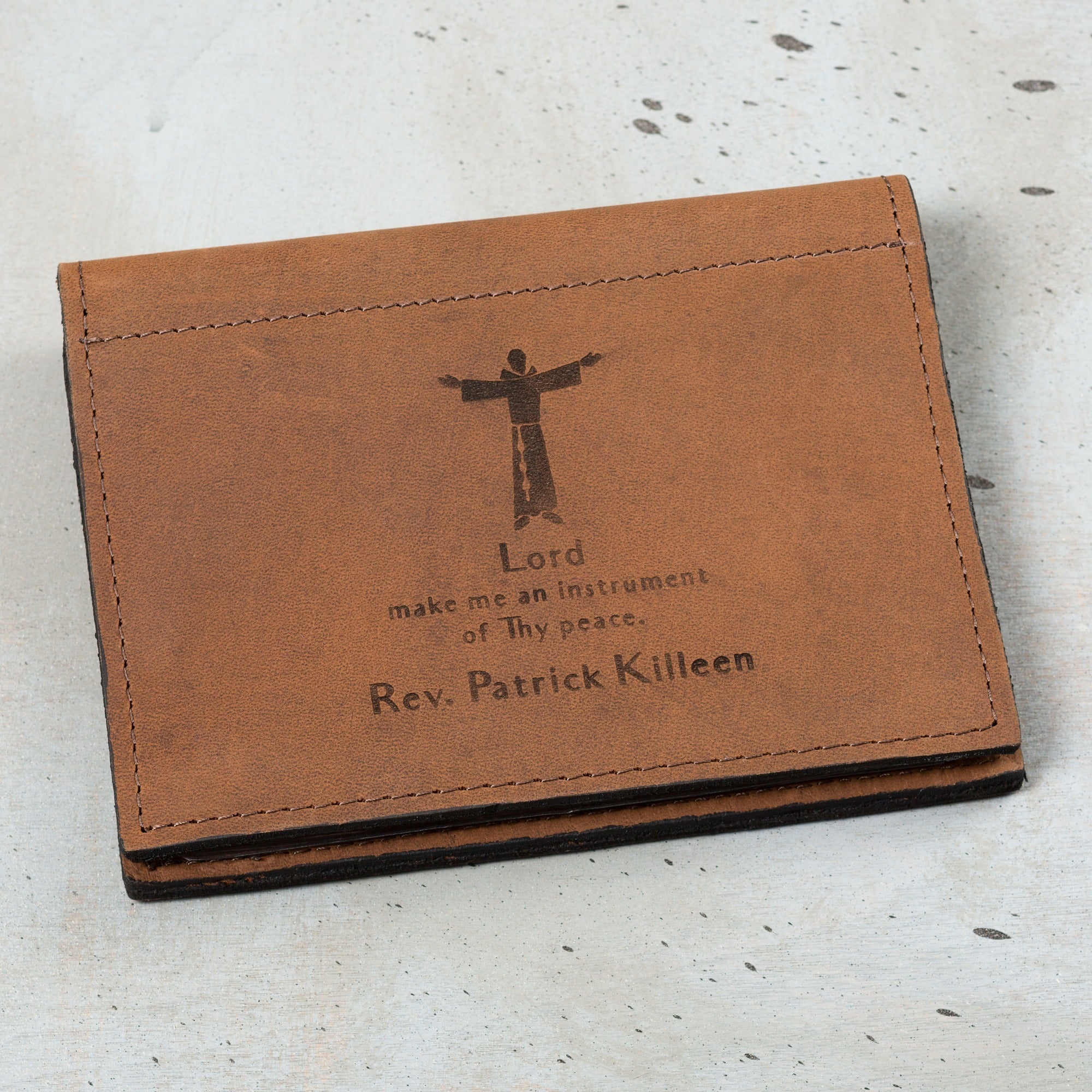 Personalized Saint Francis Prayer Card Holder