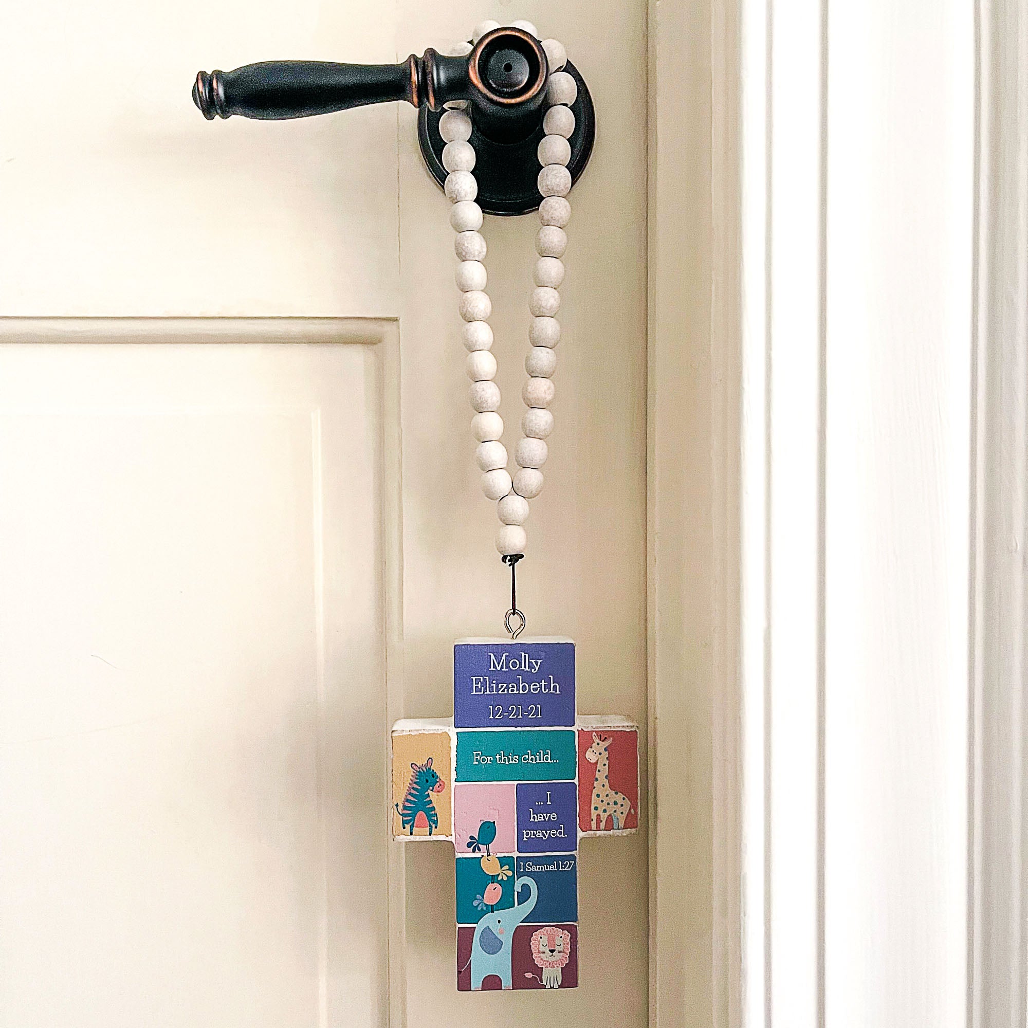 Personalized "For This Child" Hanging Cross