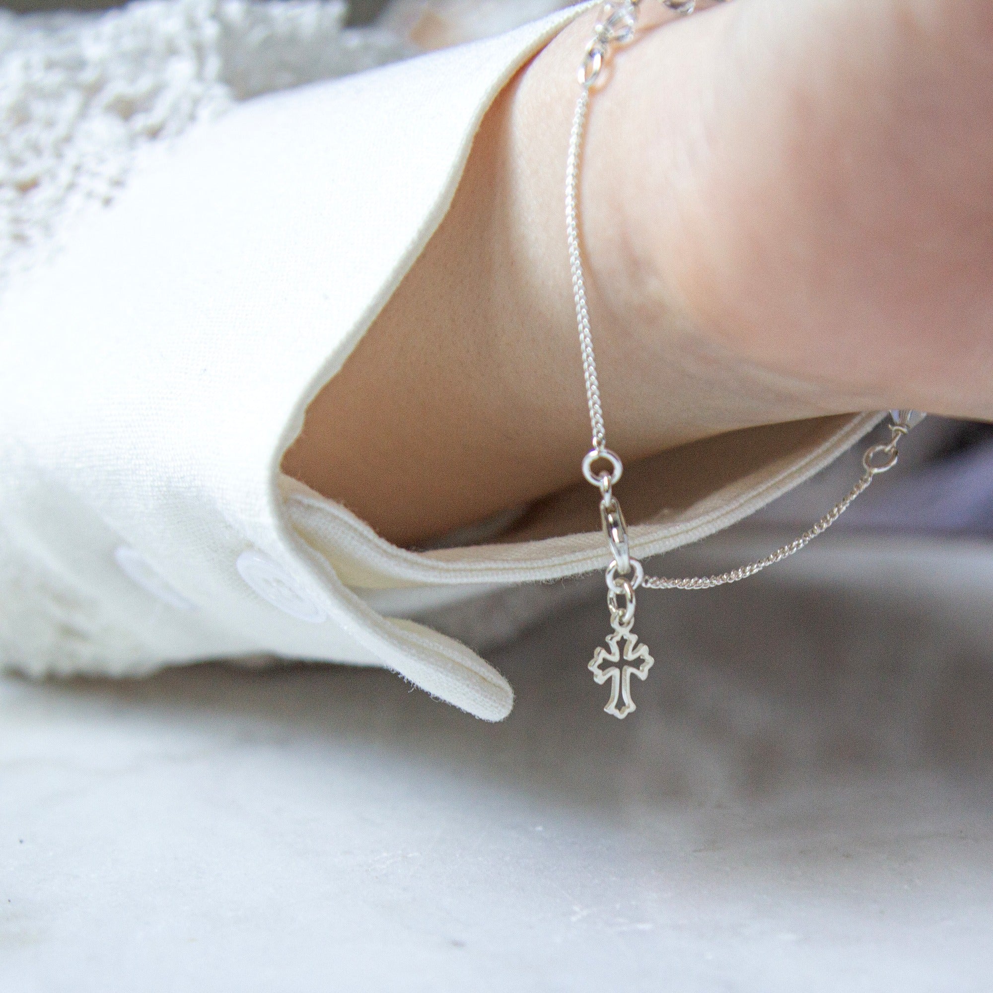 Swarovski Sterling and Clear Crystal Rosary Bracelet