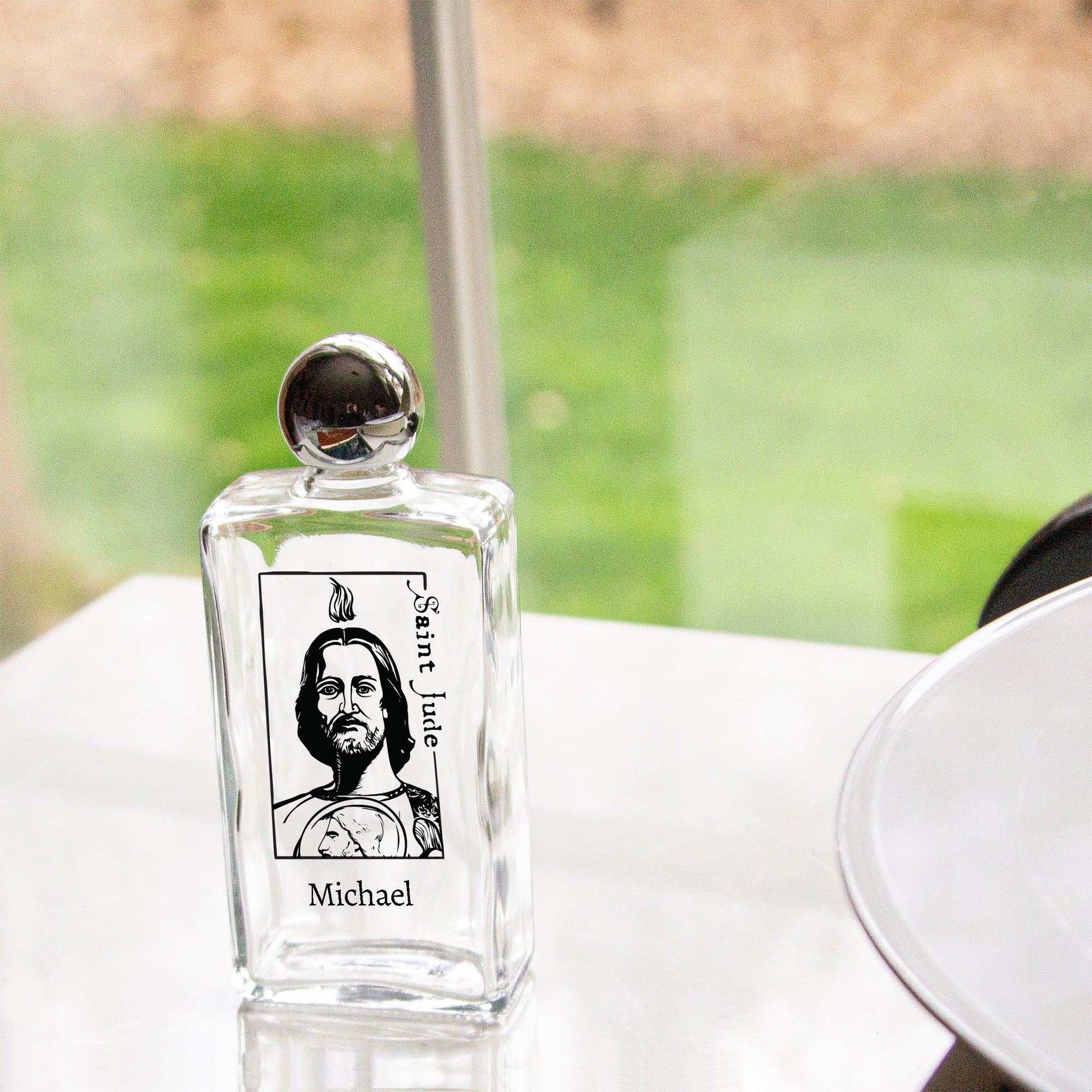 Personalized St. Jude Holy Water Bottle