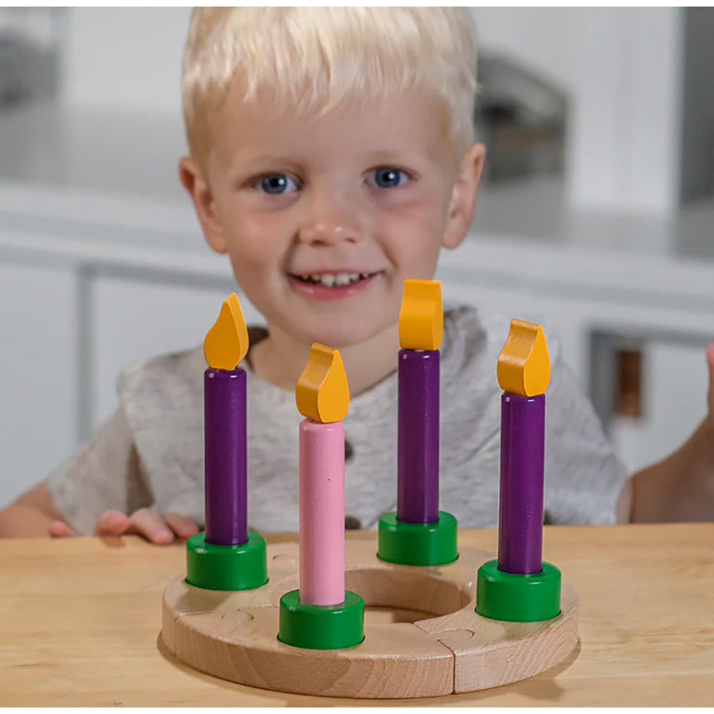 Kids Wooden Advent Wreath