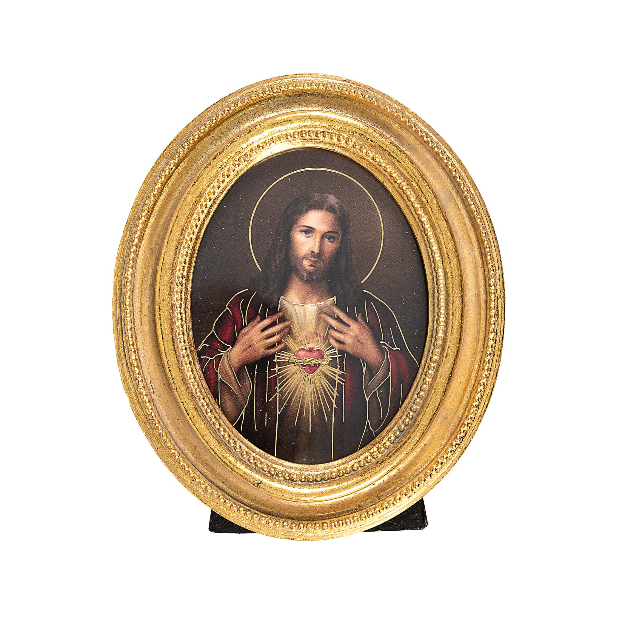 Oval 2-Frame Set of Sacred & Immaculate Heart Prints
