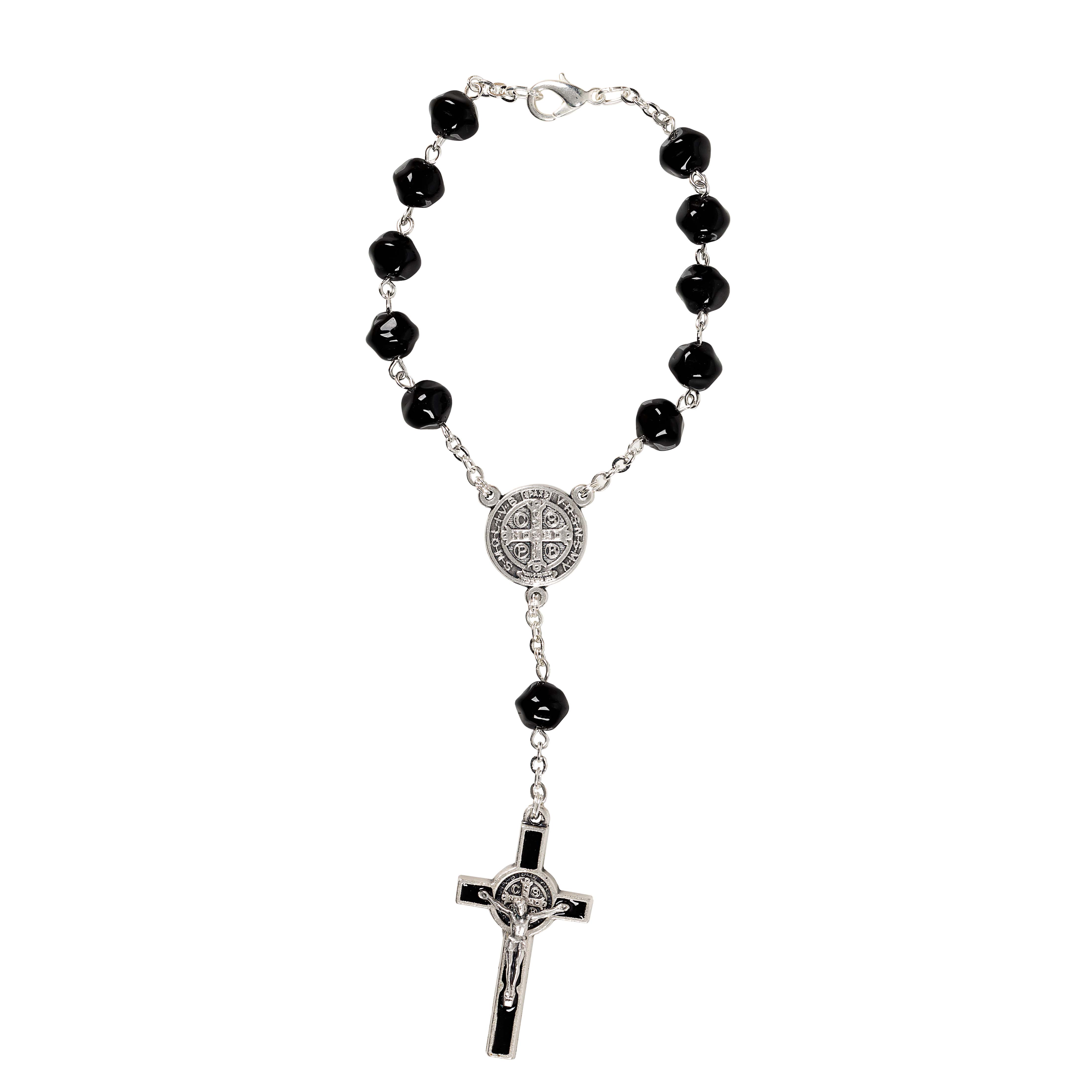 Black St. Benedict Auto Rosary