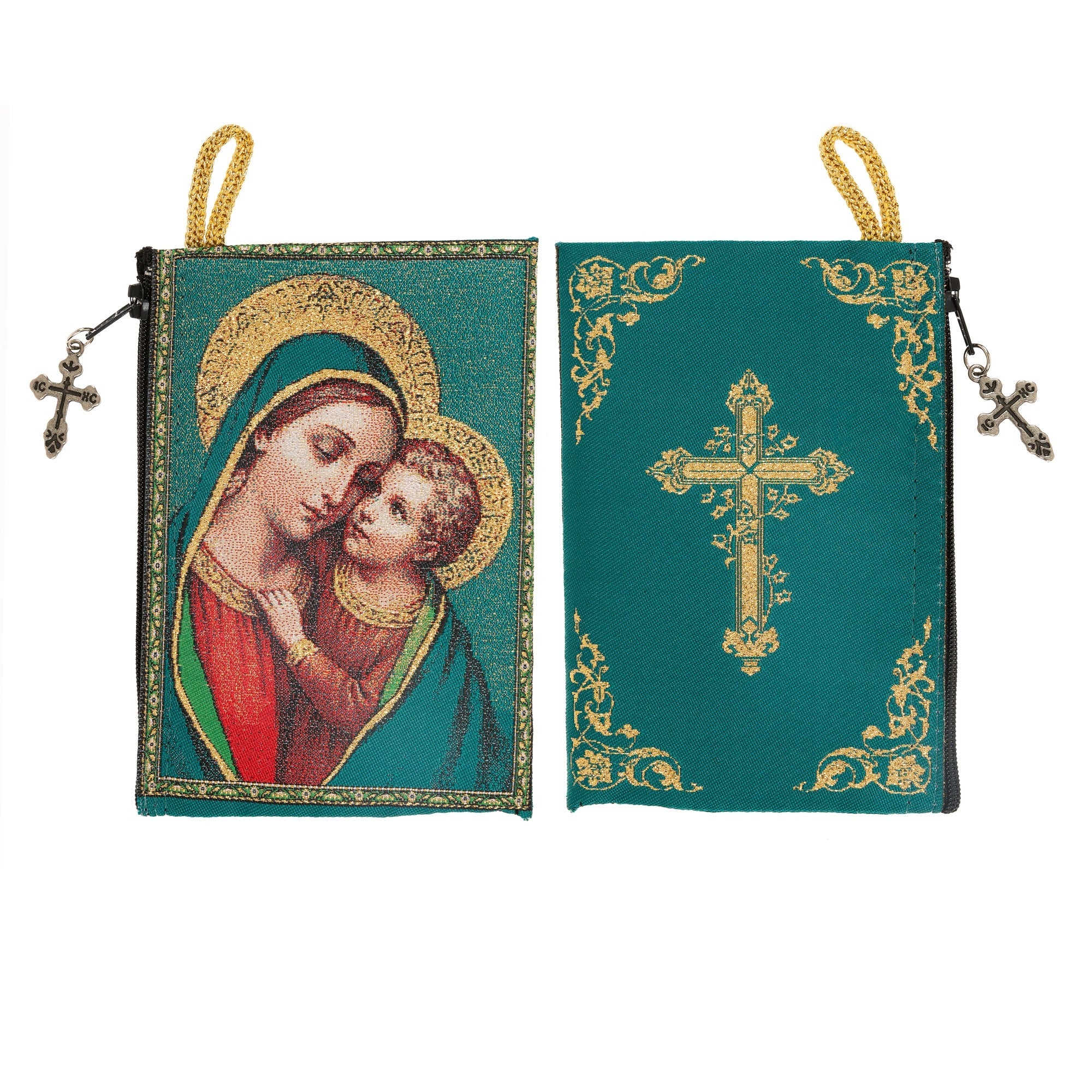 Madonna and Child Icon Rosary Pouch