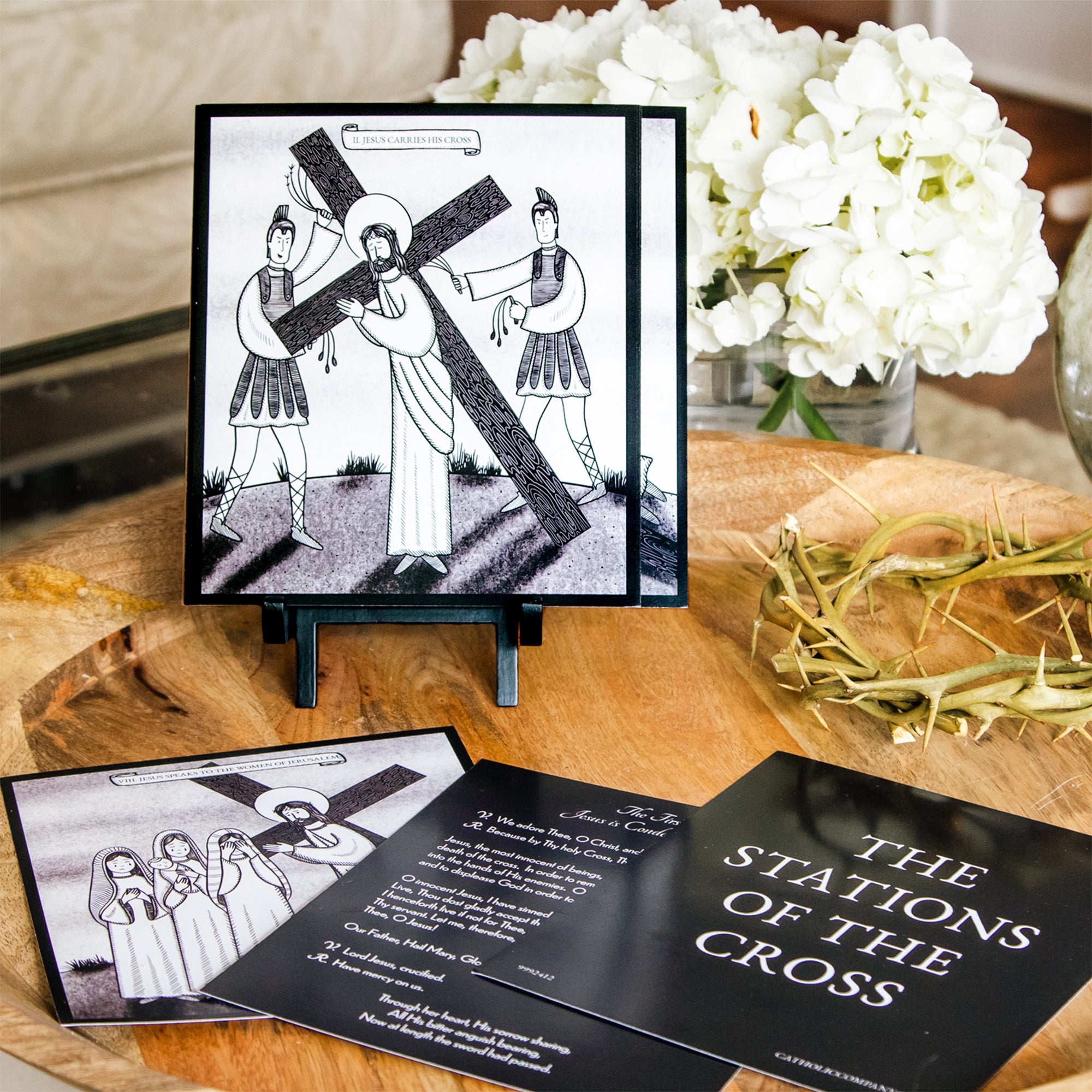 Stations of the Cross Cards and Easel Set