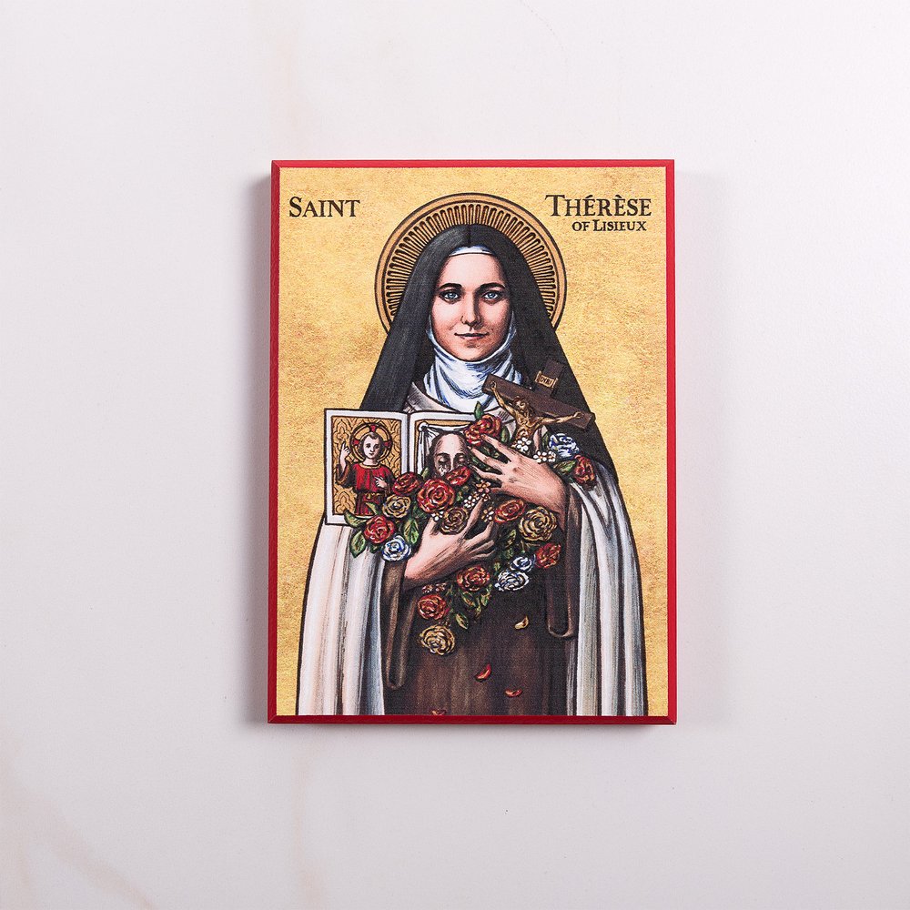 St. Therese of Lisieux Modern Icon Plaque - 5" x 7"
