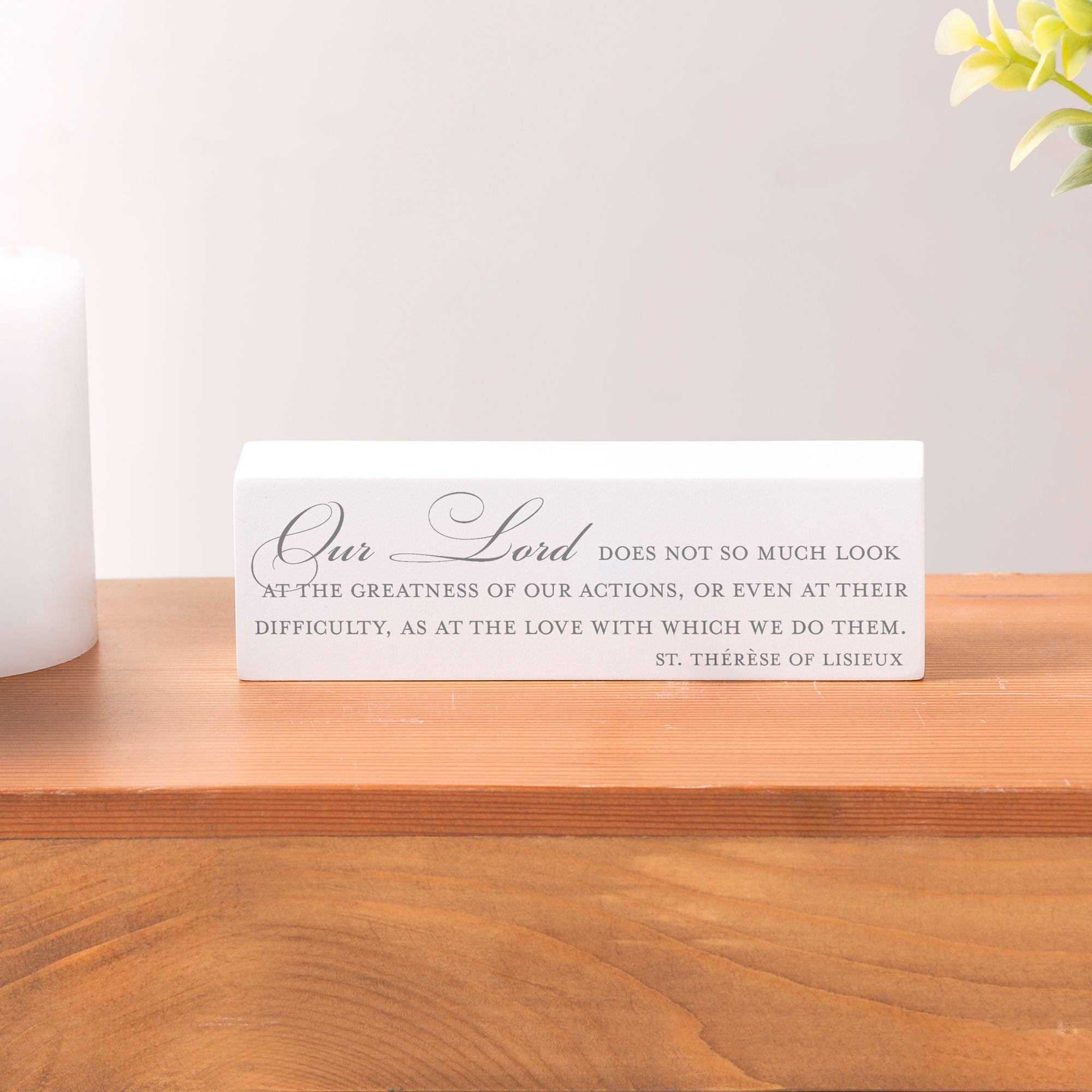 St Therese Quote Block