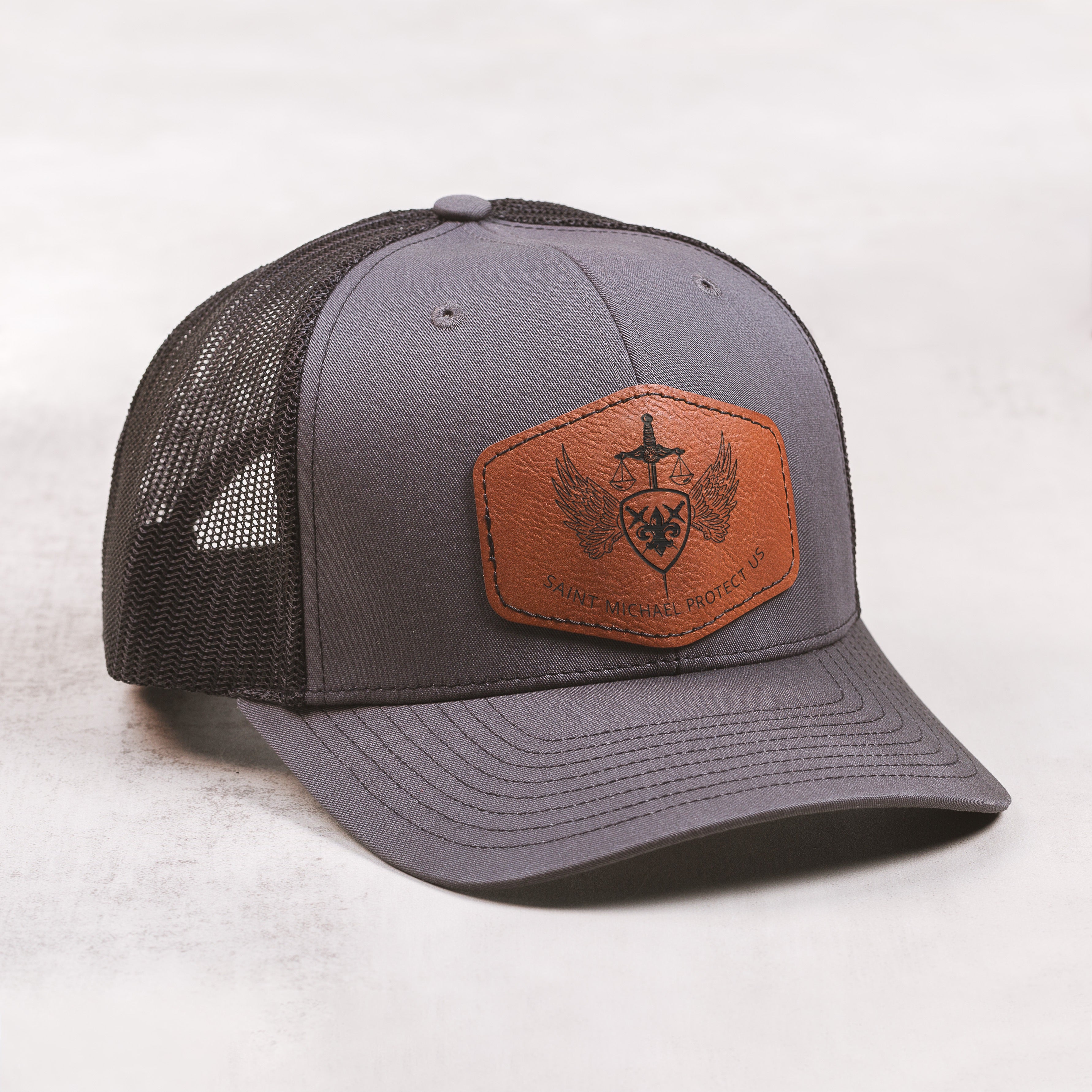 St. Michael Leather Patch Ball Cap