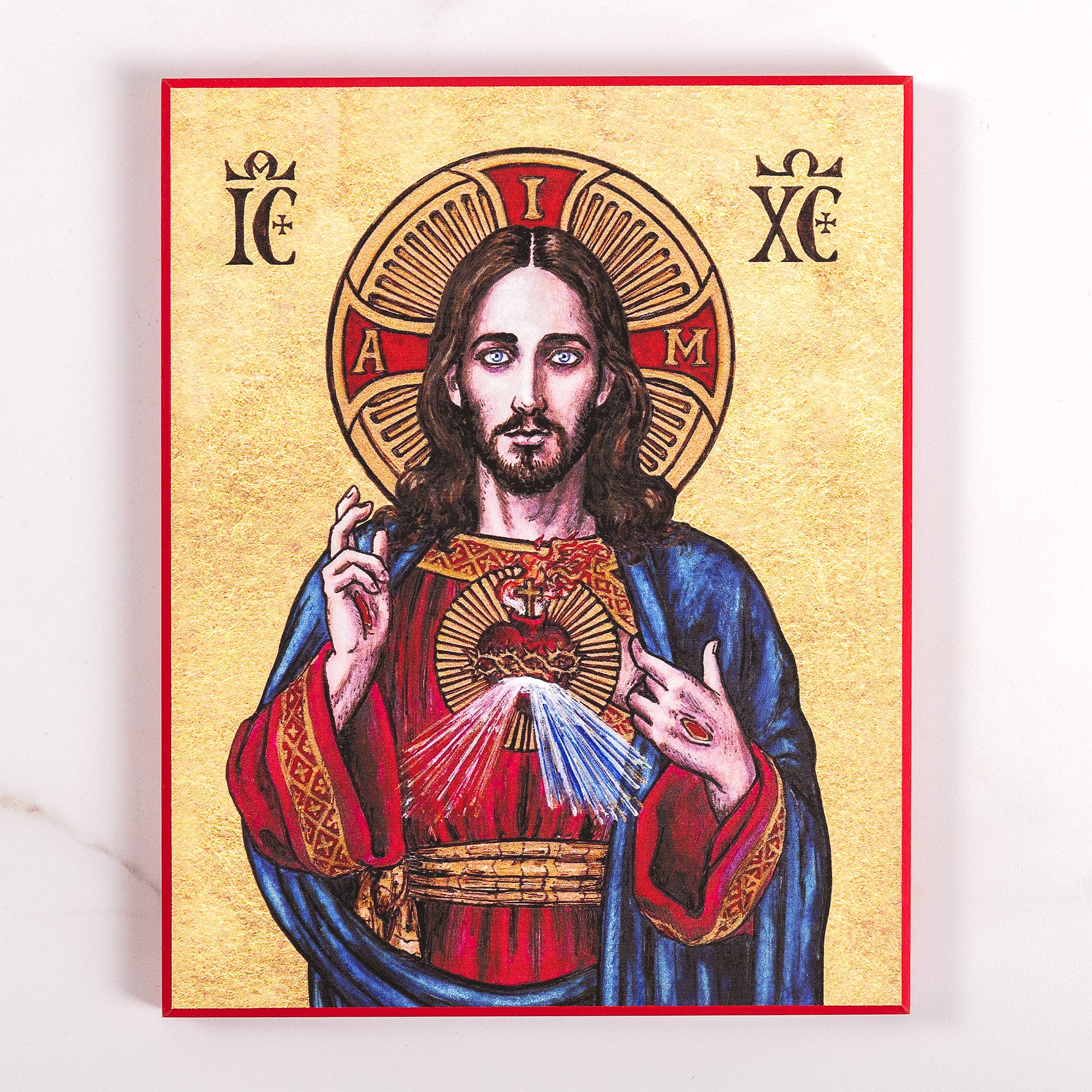Sacred Heart of Jesus Modern Icon Plaque - 8\, image size:2000x2000
