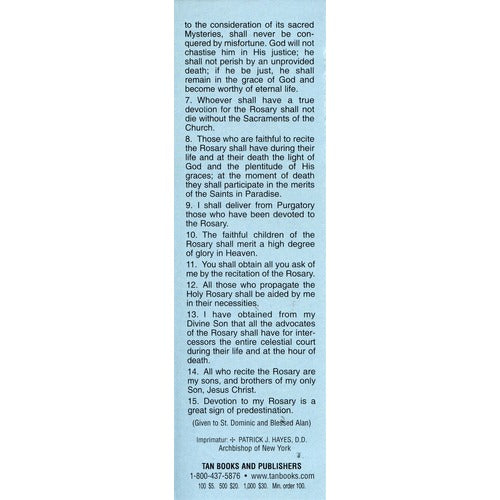 The 15 Promises of Mary Prayercard - Pack of 100