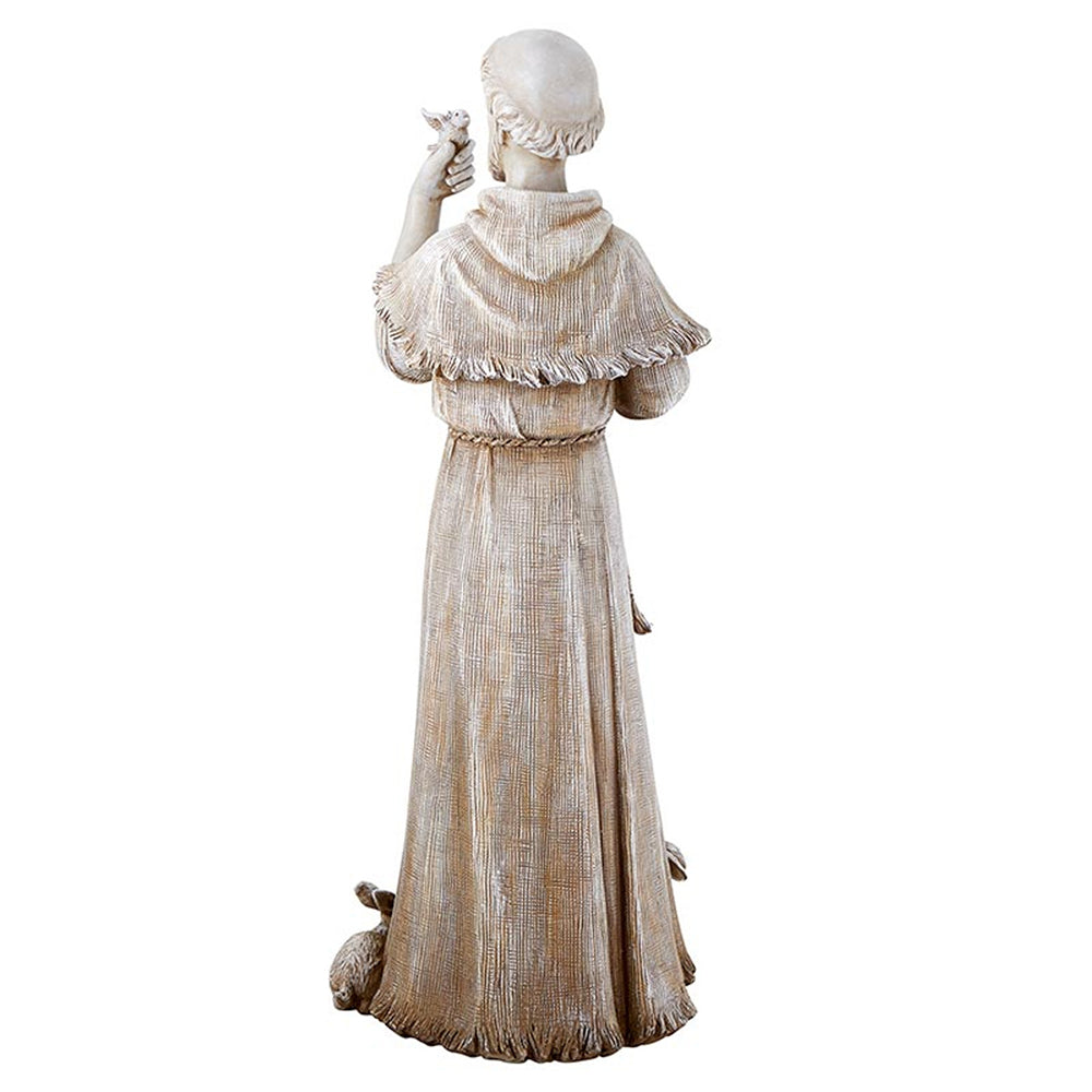 St. Francis with Bird & Rabbits Garden Statue - 24"