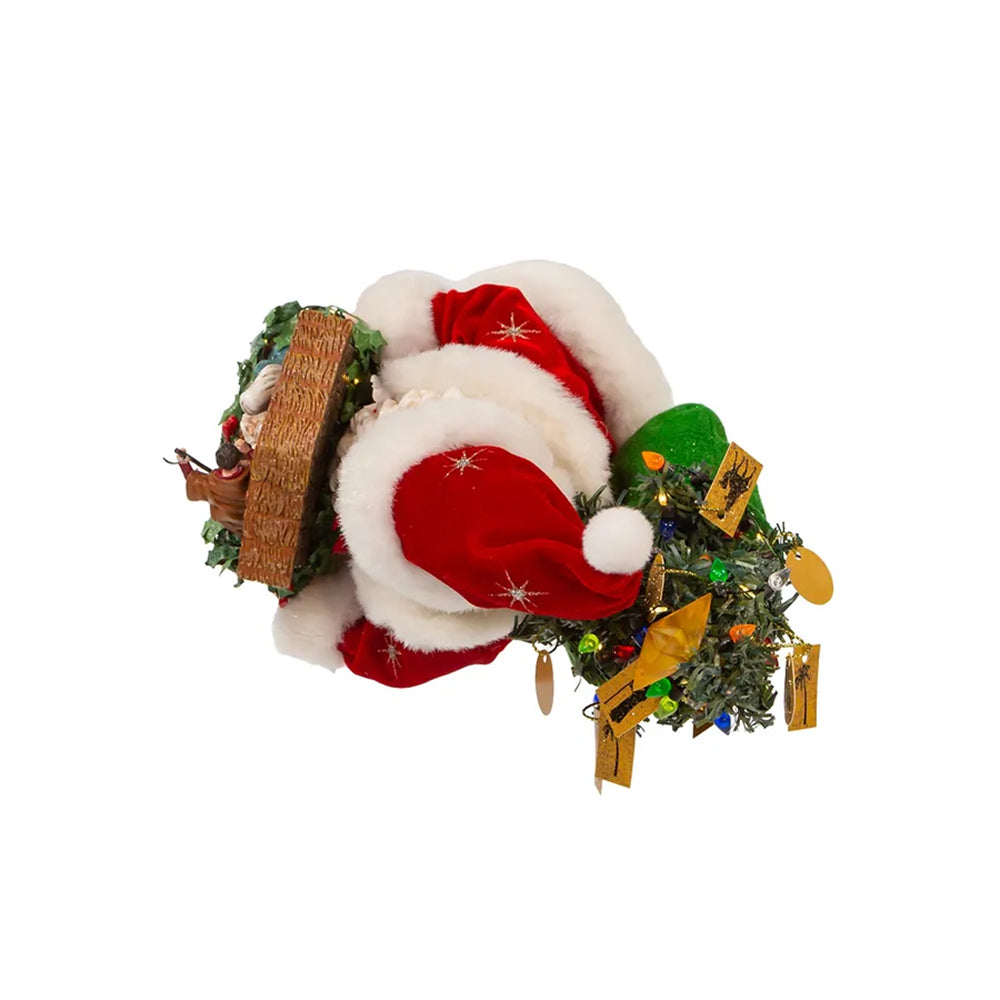 Battery Operated LED Santa Holding Nativity Scene - 13"