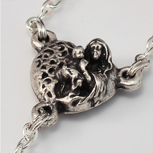 St. Valentine Silver Plated Rosary