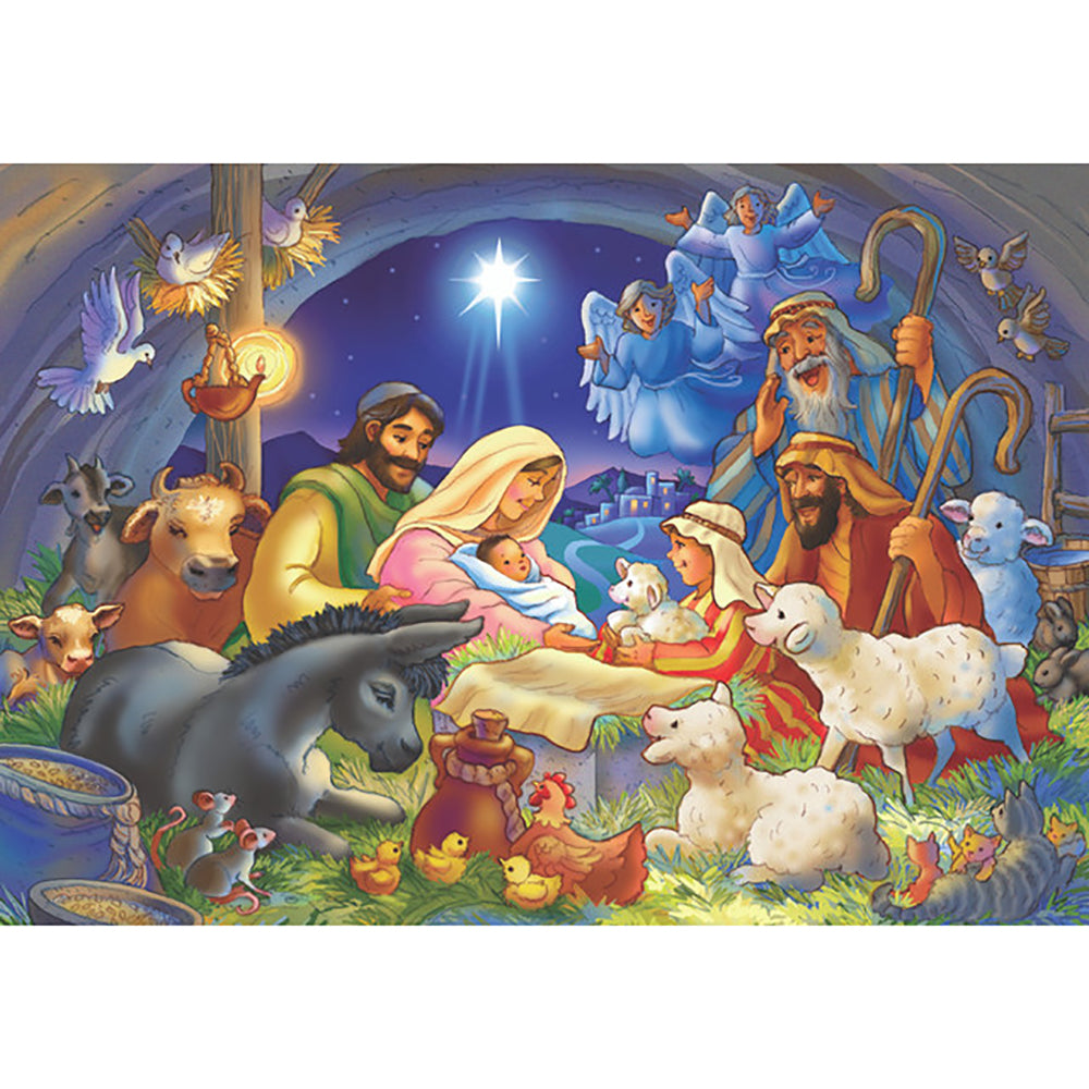 Baby in a Manger Jigsaw Puzzle - 100 Pieces