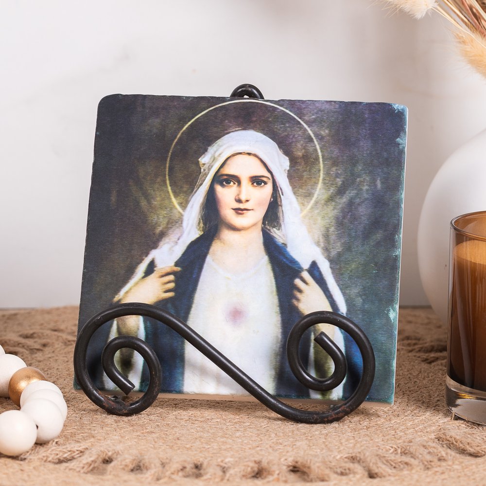 Chambers Immaculate Heart of Mary Tumbled Stone Tile - 6" x 6"