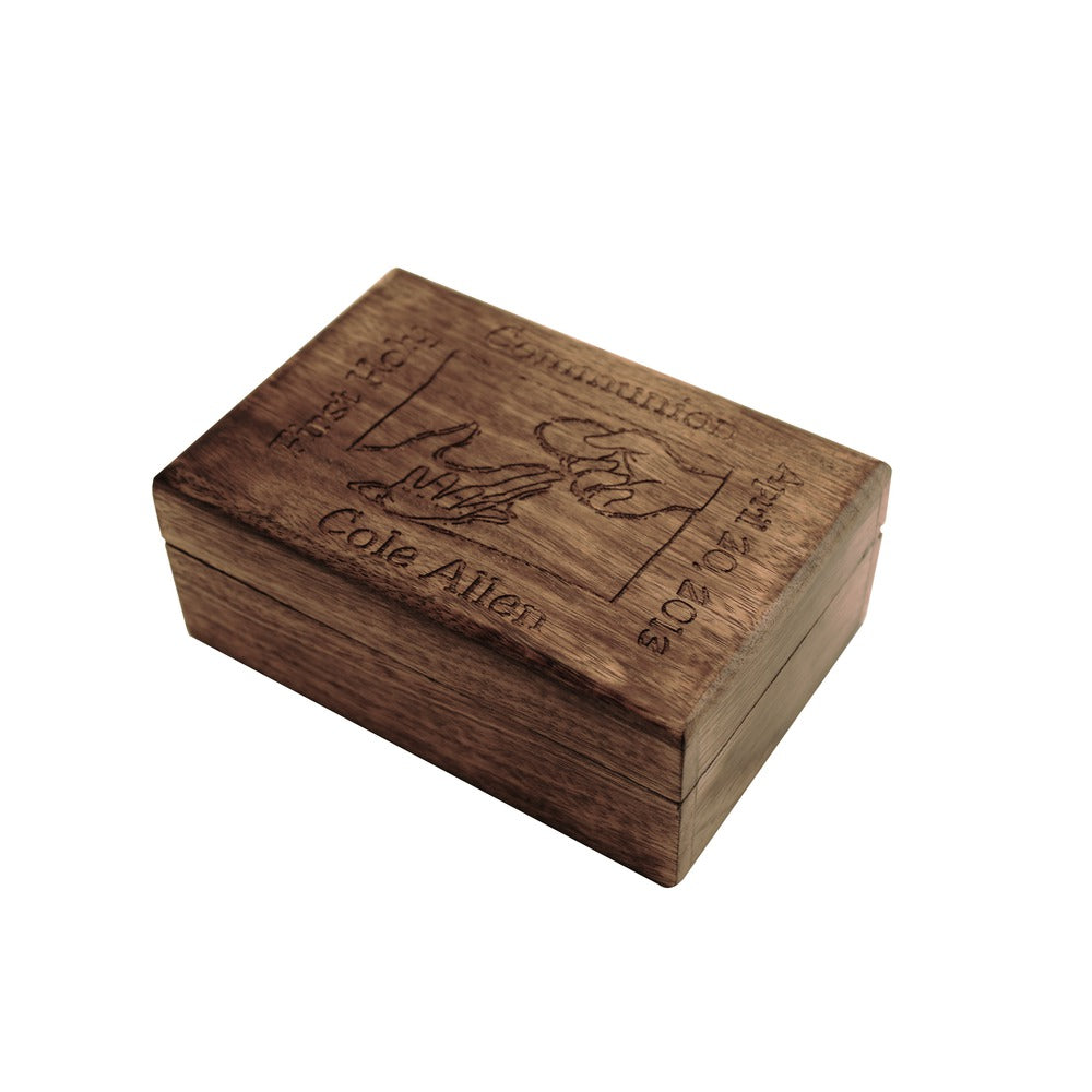 Personalized First Communion Wooden Keepsake Box