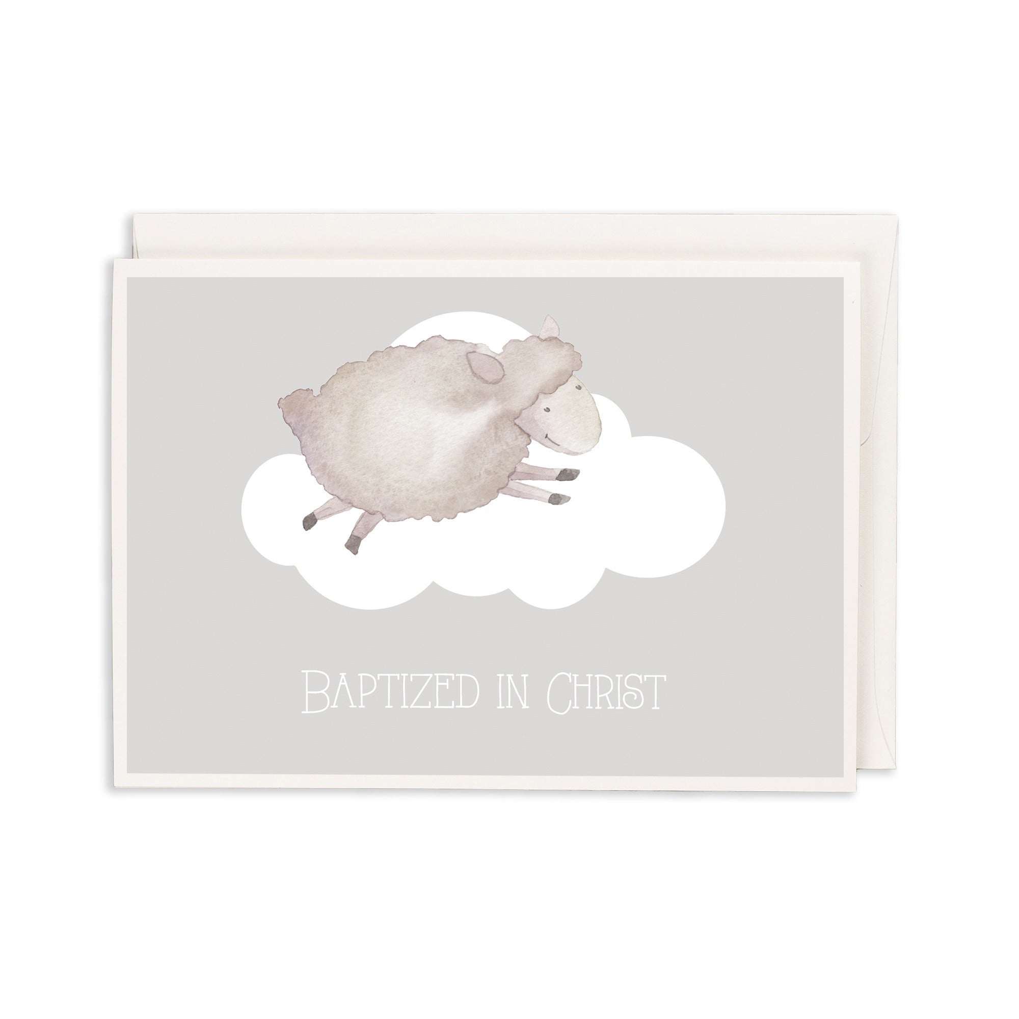 Baptism Little Lamb Card w/ Envelope