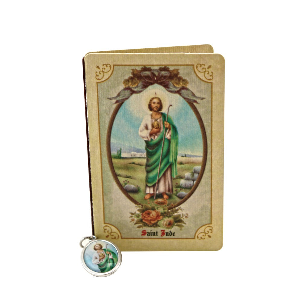 St. Jude Folded Prayer Card with Medal