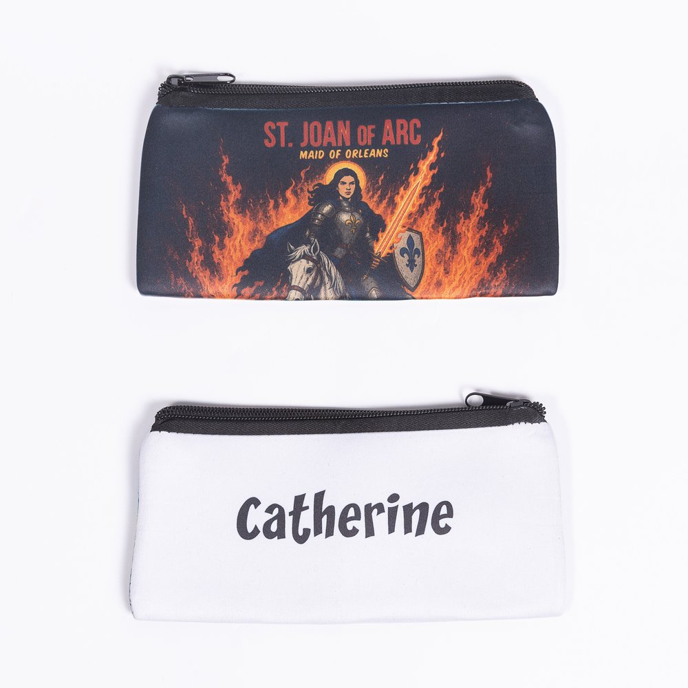 Personalized St. Joan of Arc Superhero Pencil Pouch
